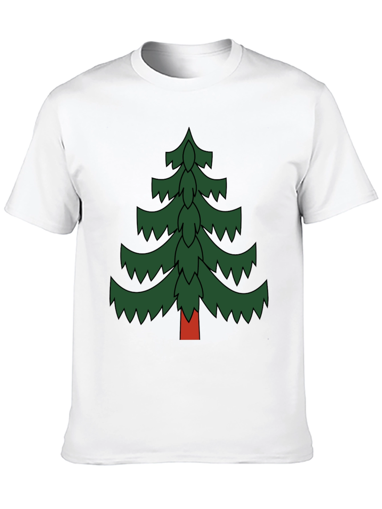 Festive Pine Tree Graphic Tee - Holiday Spirit