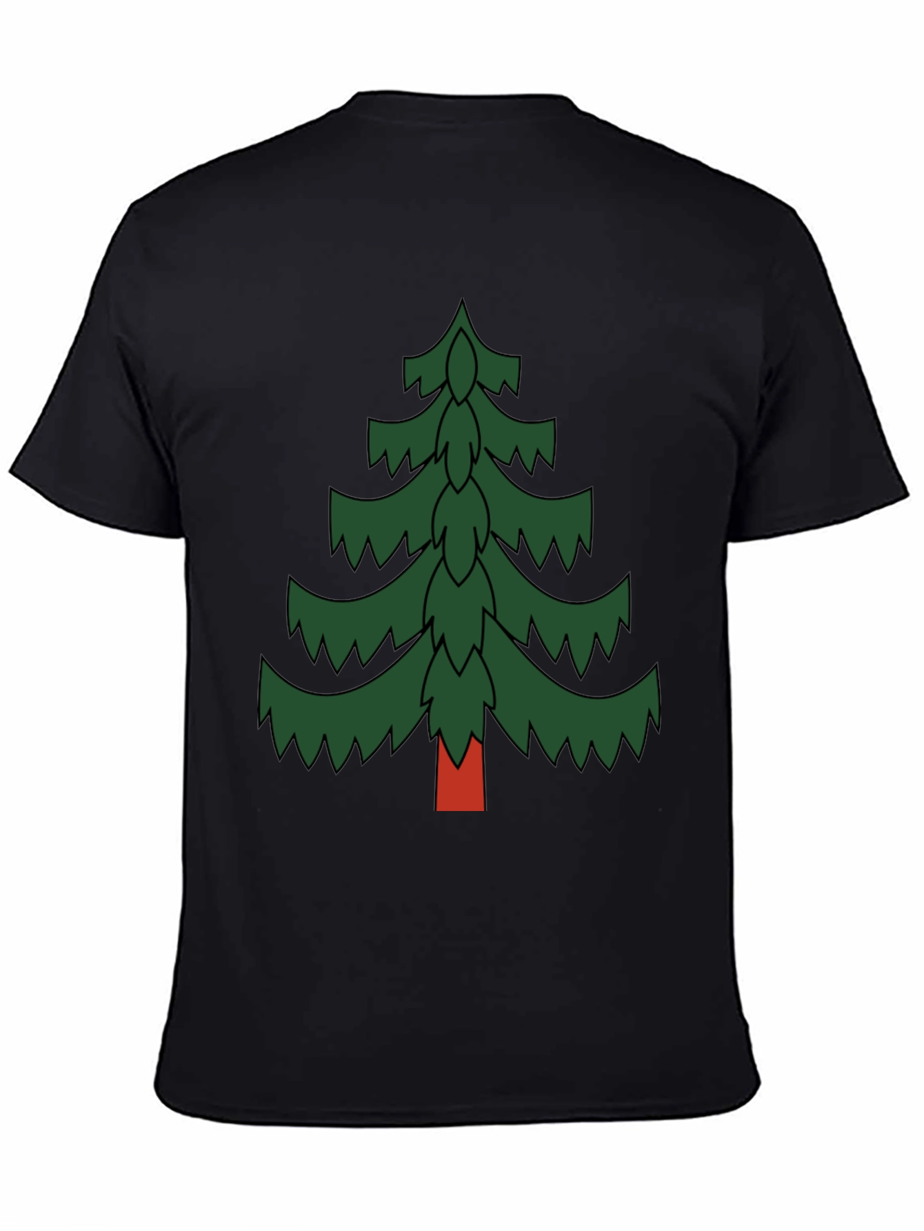 Festive Pine Tree Graphic Tee - Holiday Spirit