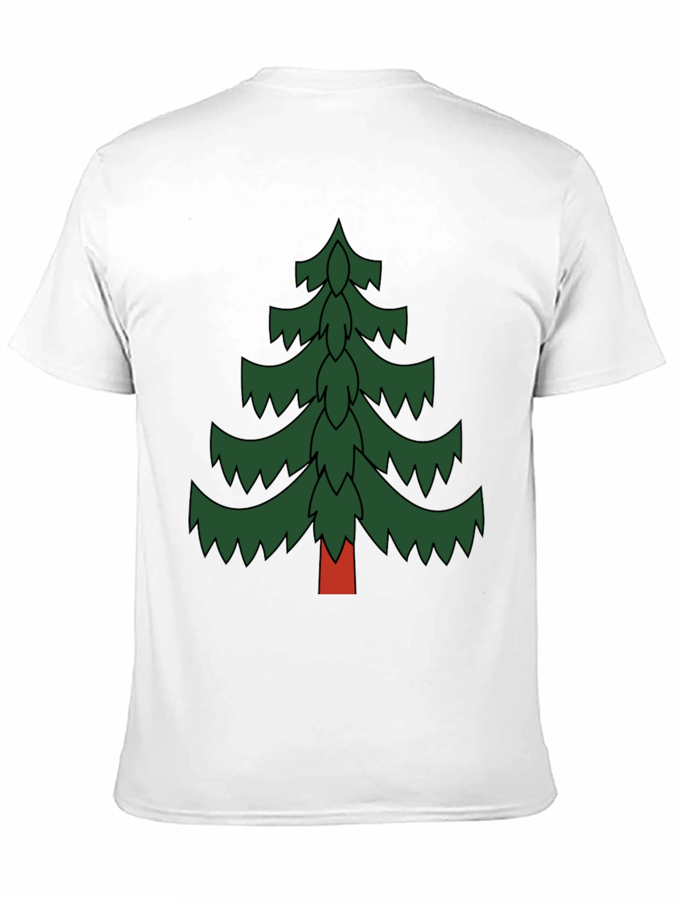 Festive Pine Tree Graphic Tee - Holiday Spirit