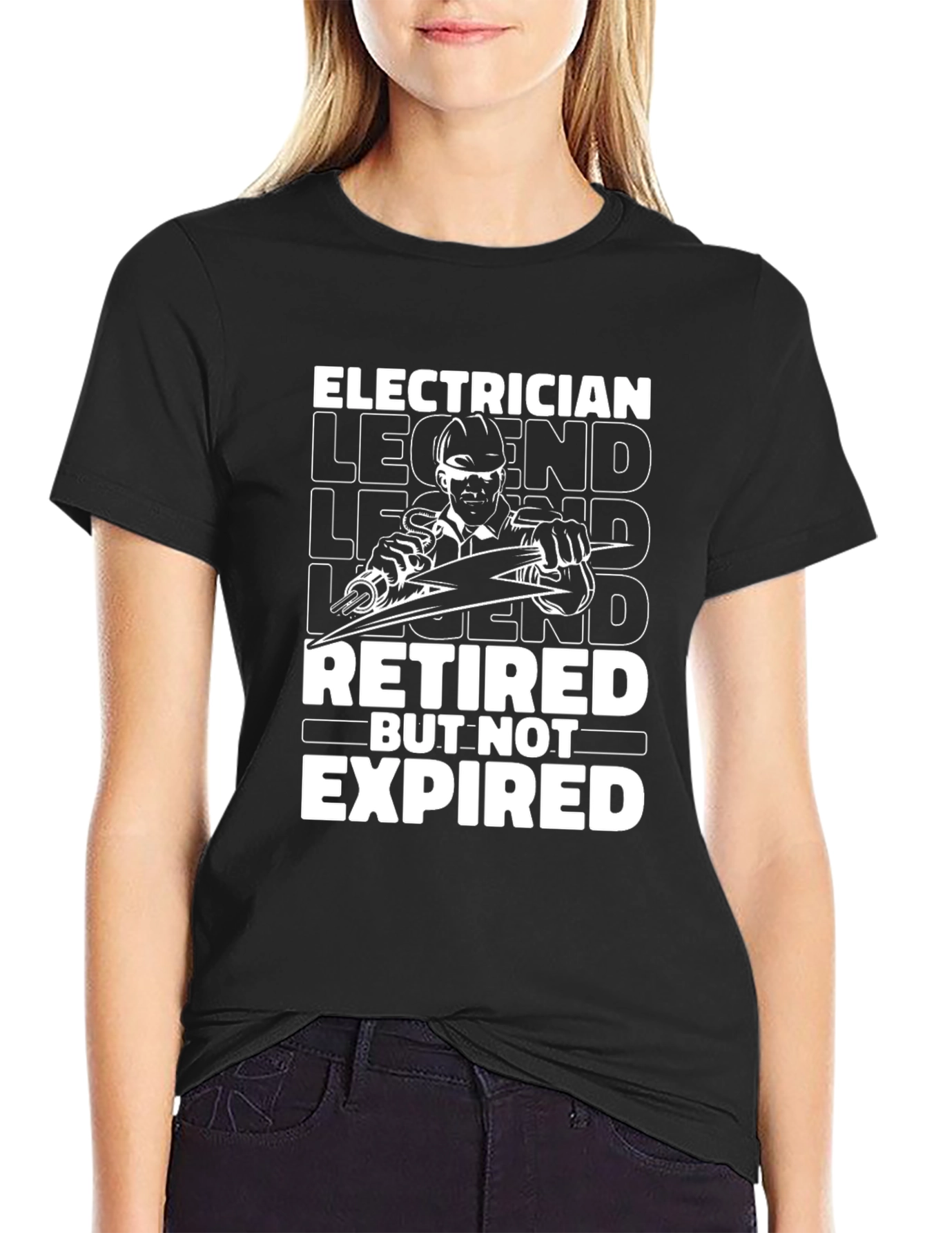 Retired Electrician Legend T-Shirt - But Not Expired!