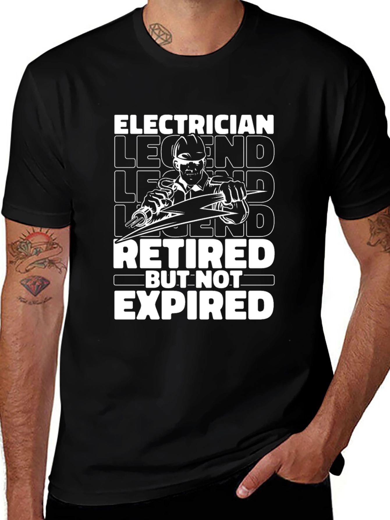 Retired Electrician Legend T-Shirt - But Not Expired!