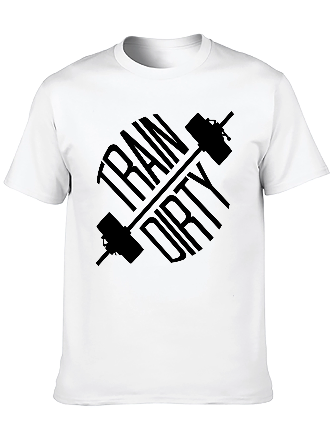Train Dirty Black Graphic Tee Workout Shirt