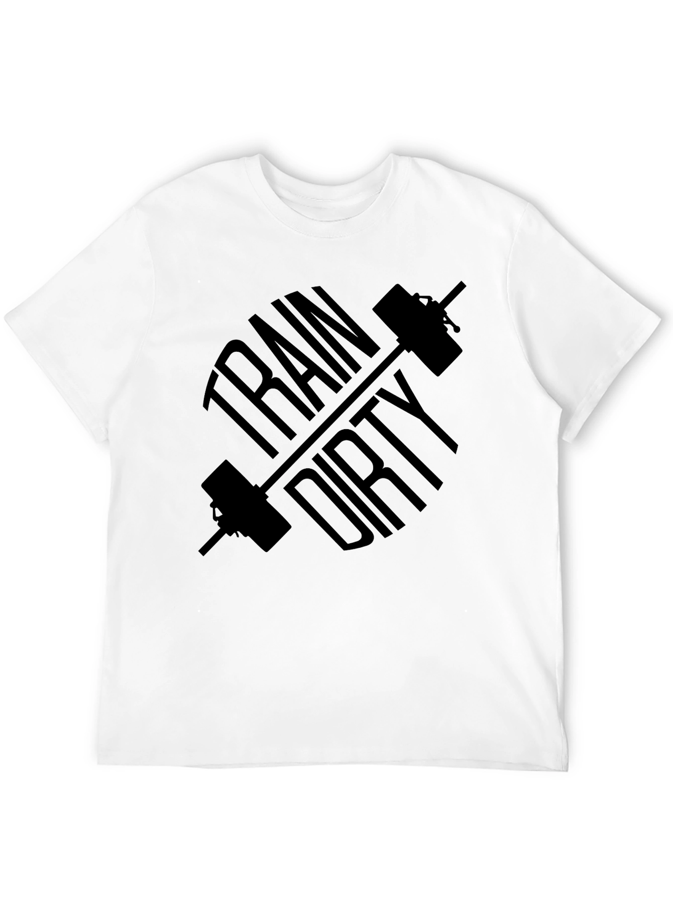 Train Dirty Black Graphic Tee Workout Shirt