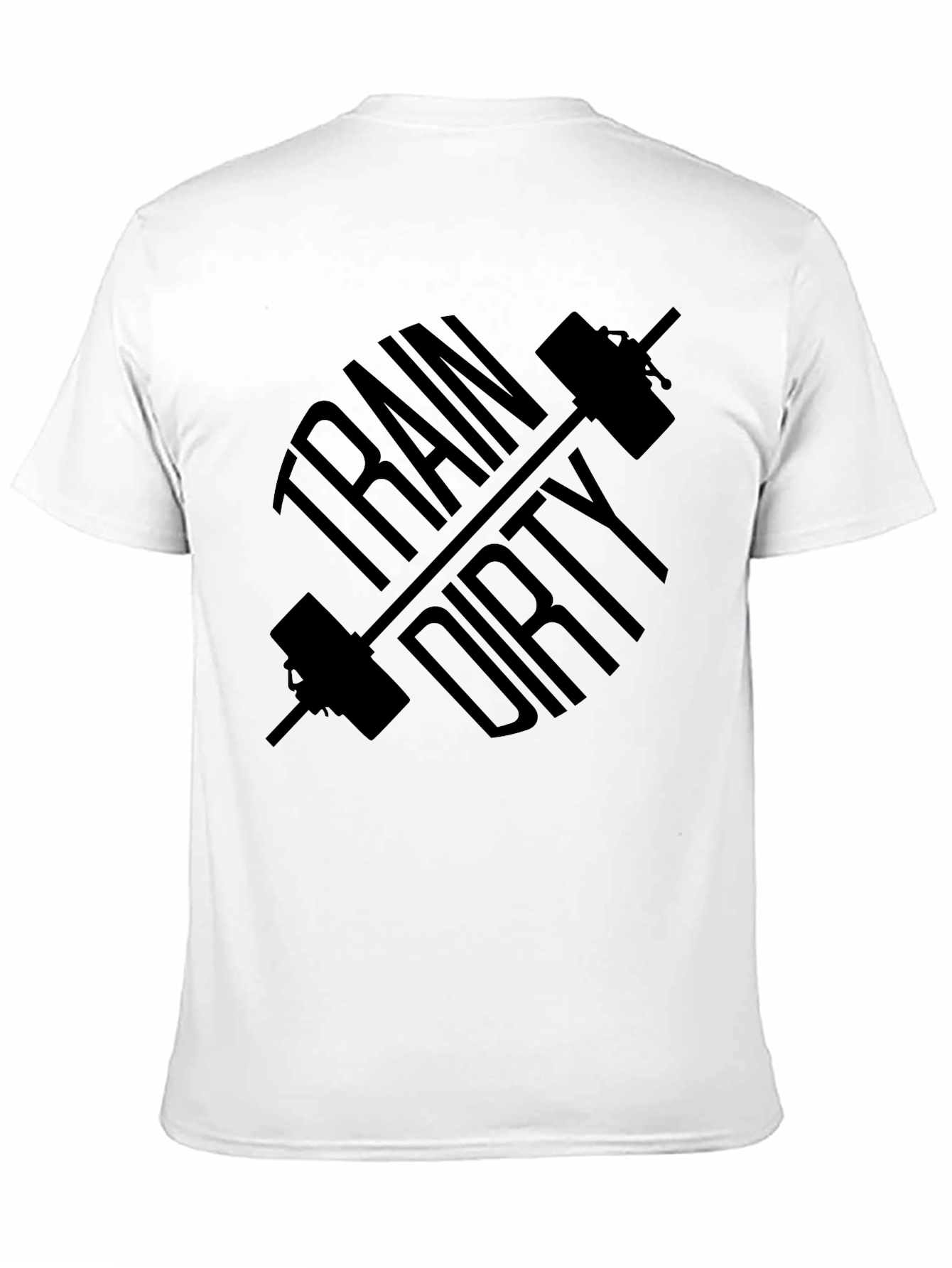 Train Dirty Black Graphic Tee Workout Shirt