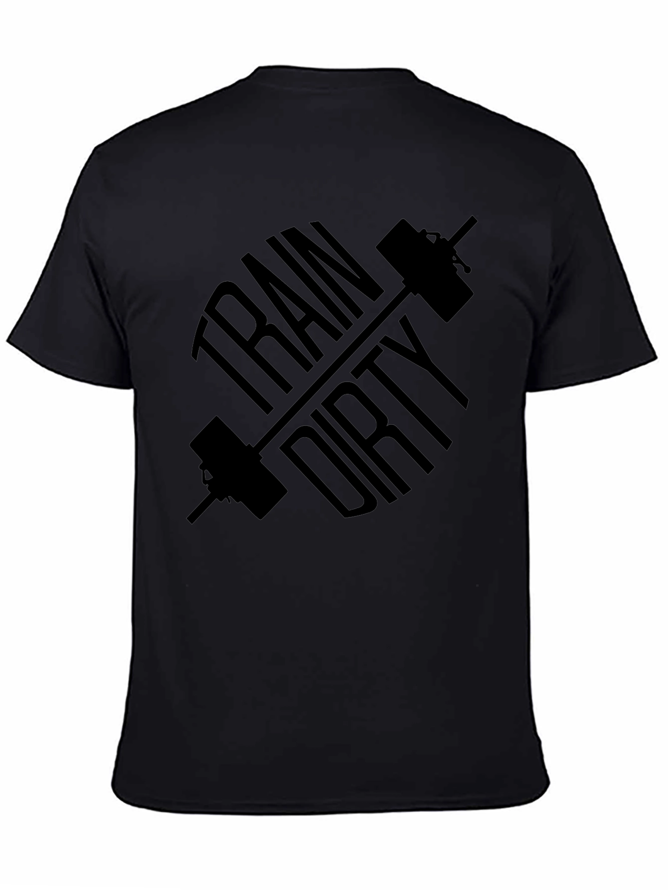 Train Dirty Black Graphic Tee Workout Shirt