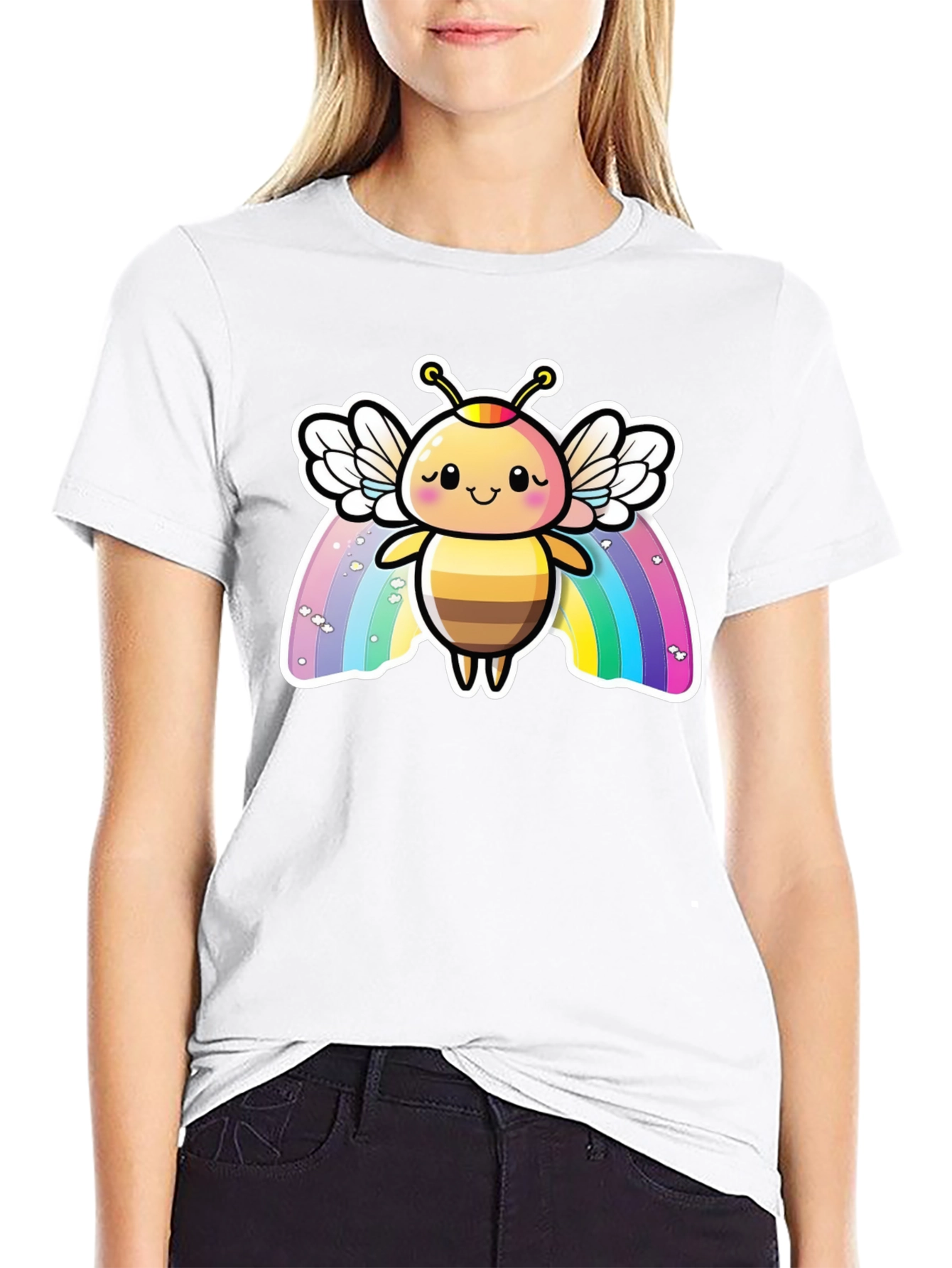 Cute Bee Rainbow T-Shirt