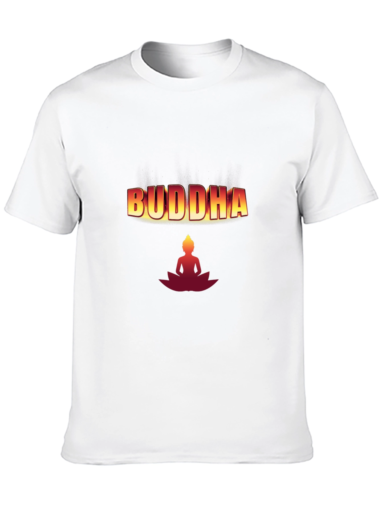 Buddha Graphic T-Shirt - Black Cotton Blend