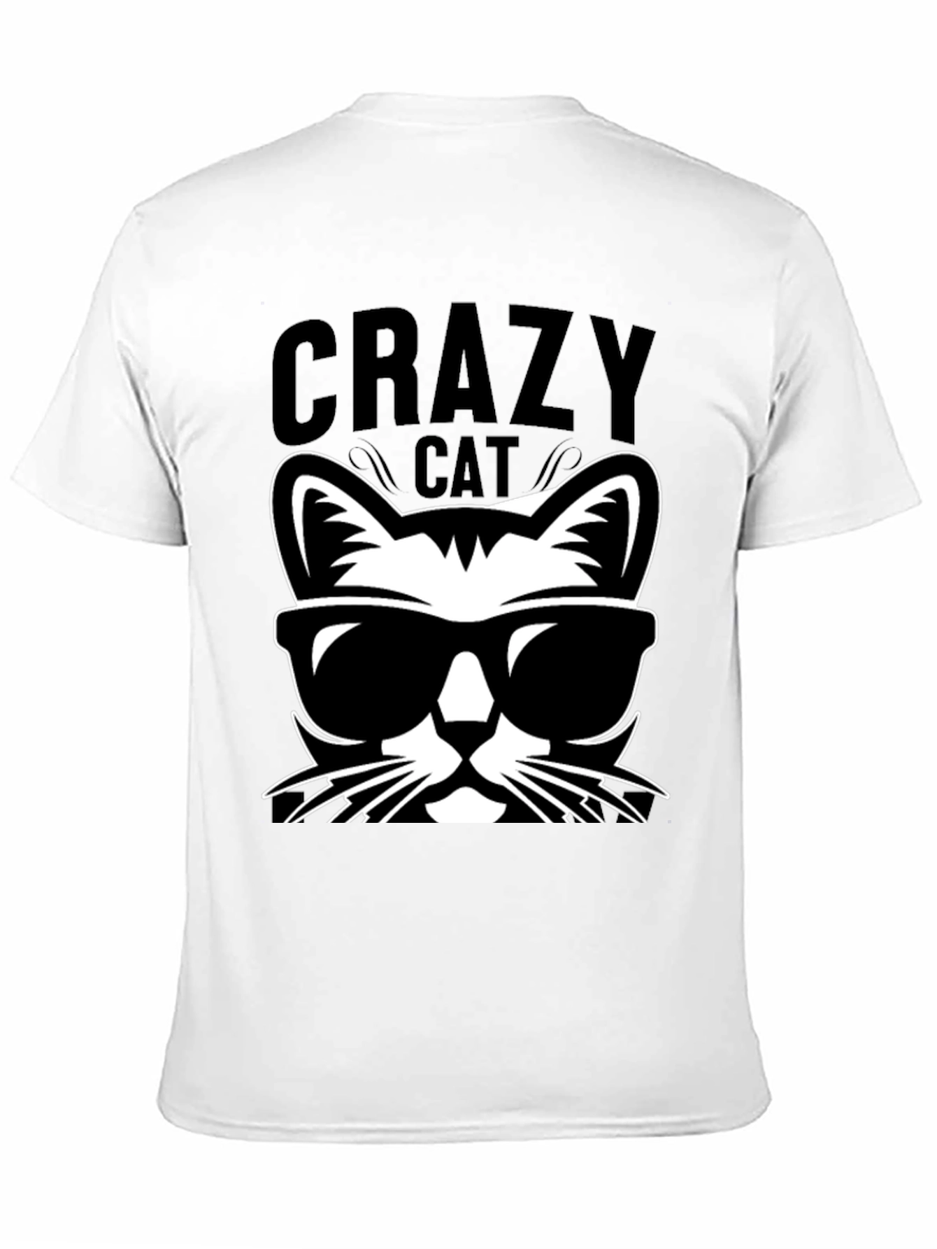 Crazy Cat T-Shirt Cool Shades Graphic Tee