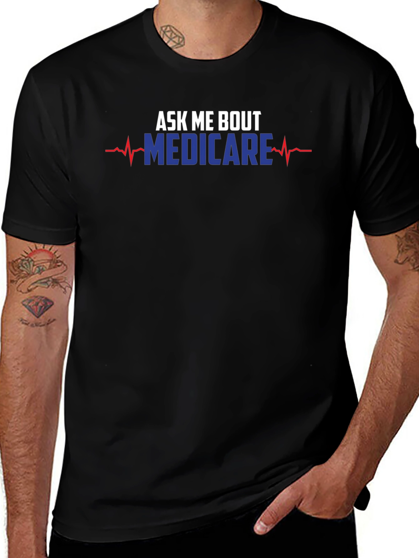Ask Me About Medicare T-Shirt Funny Medical Health Tee