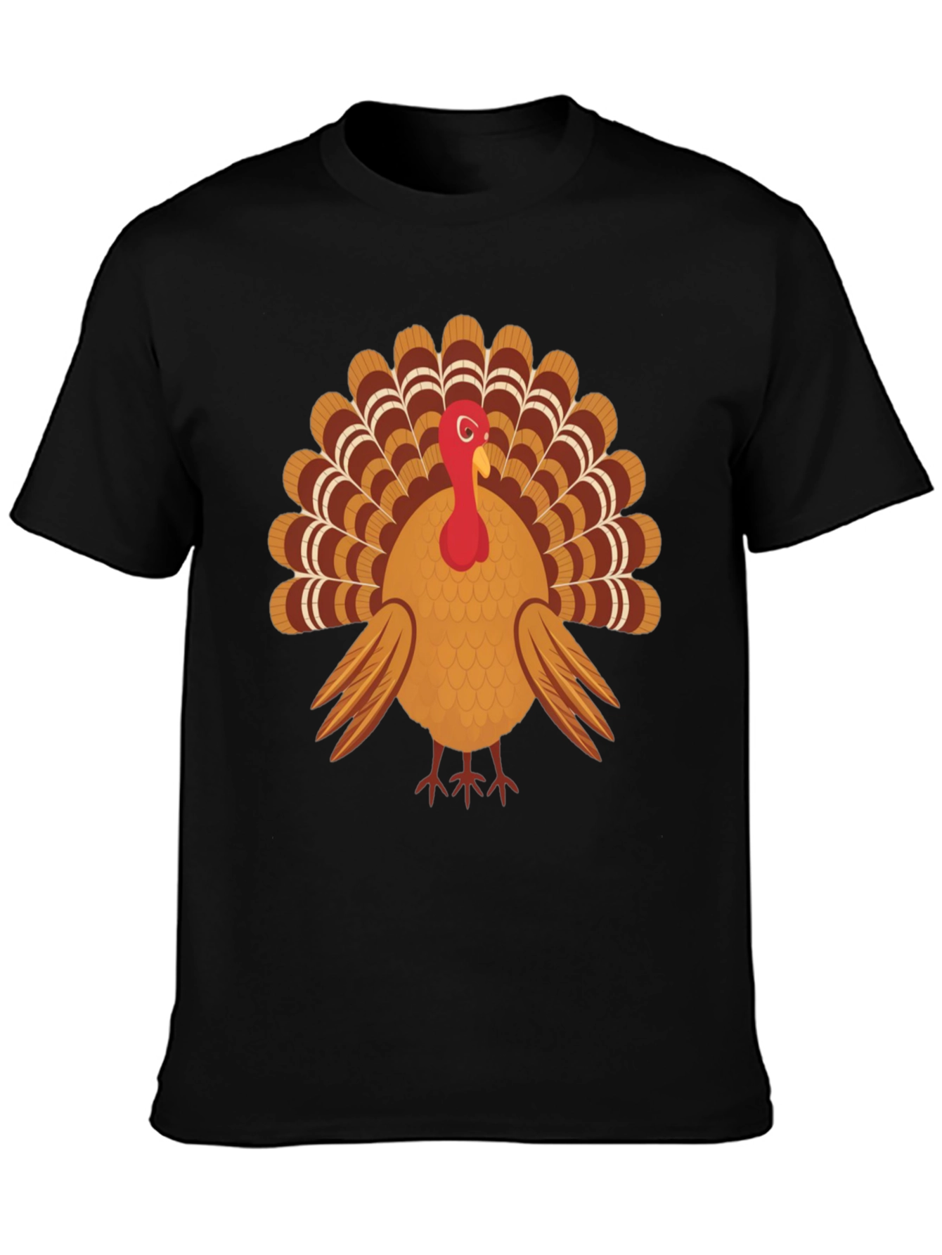 Thanksgiving Turkey Graphic Tee - Black