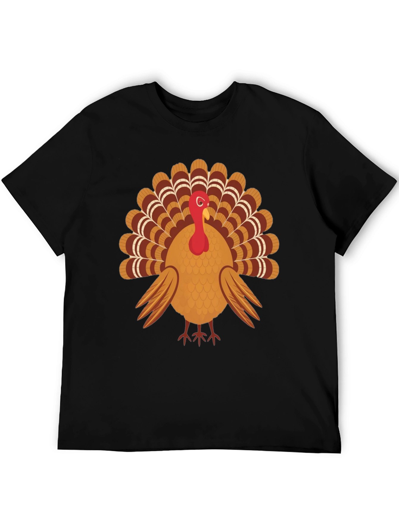 Thanksgiving Turkey Graphic Tee - Black