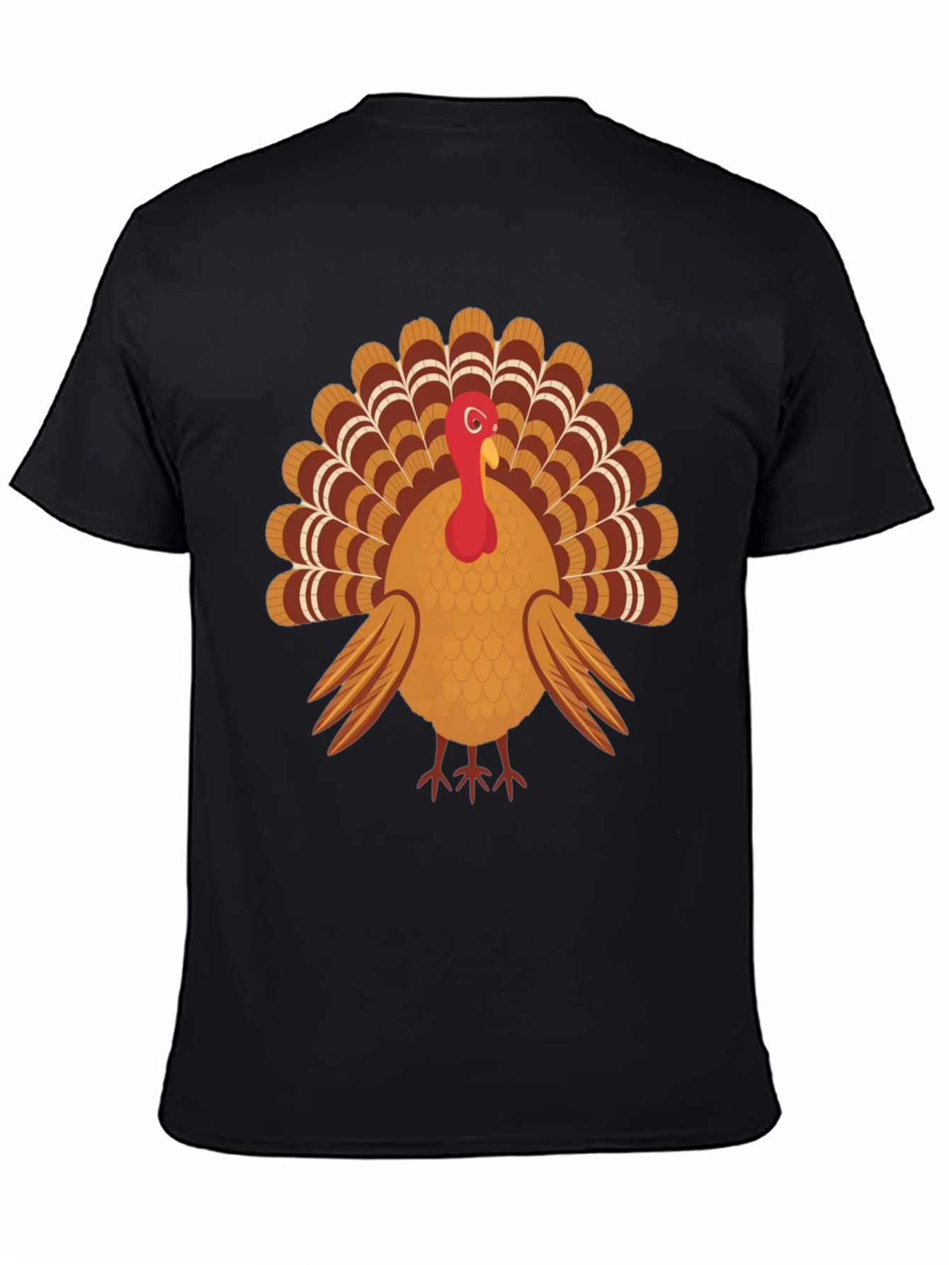 Thanksgiving Turkey Graphic Tee - Black
