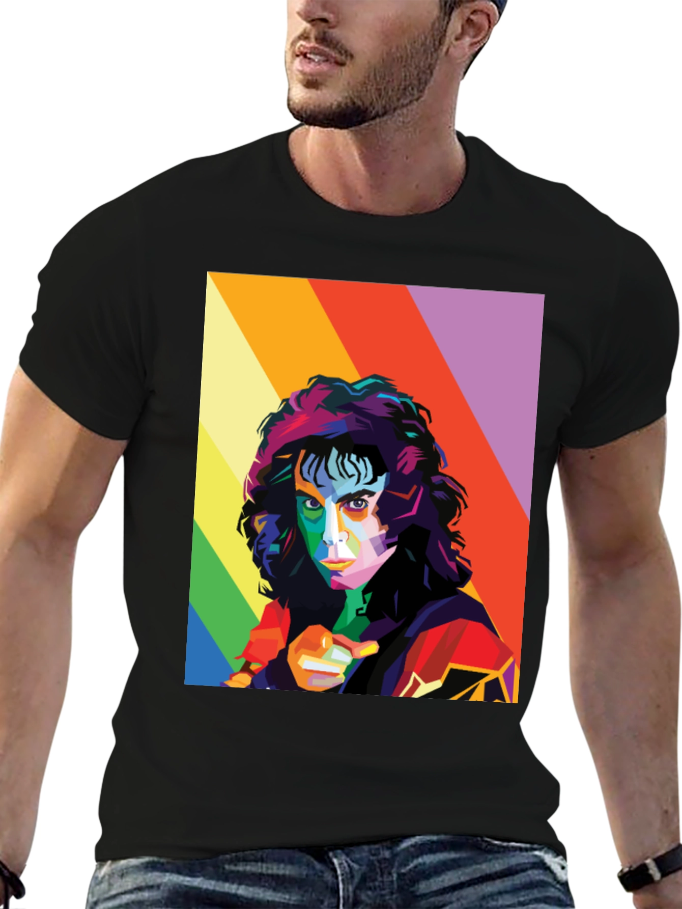 Rainbow Retro Portrait T-Shirt