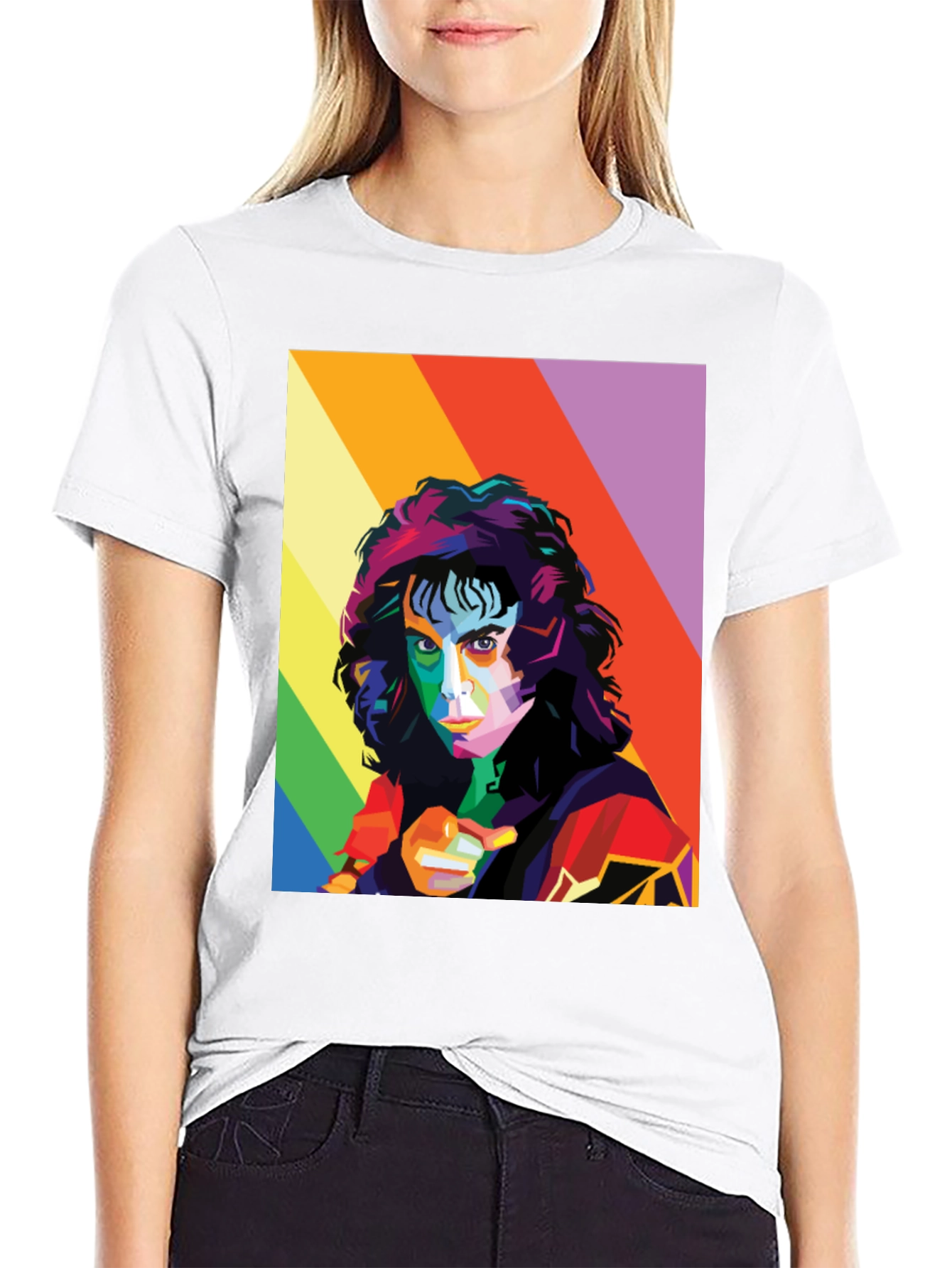 Rainbow Retro Portrait T-Shirt