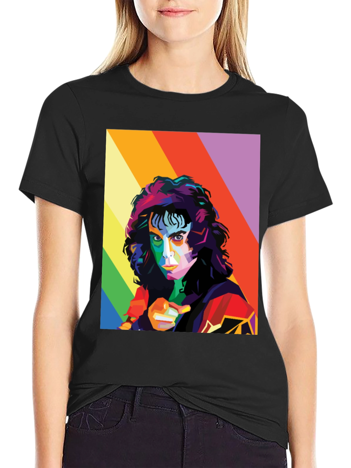 Rainbow Retro Portrait T-Shirt
