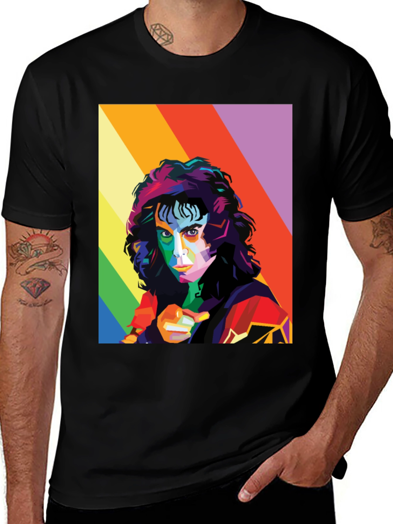 Rainbow Retro Portrait T-Shirt