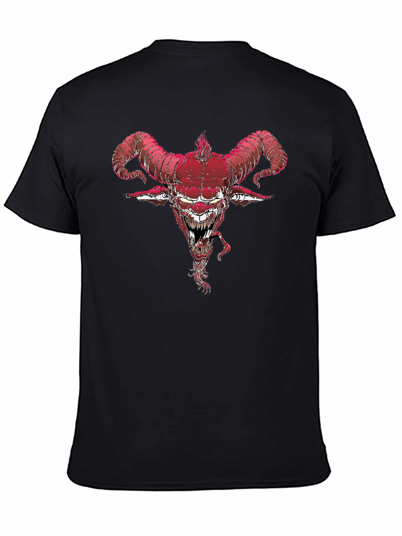 Devil Horns Graphic Tee - Black Cotton Blend