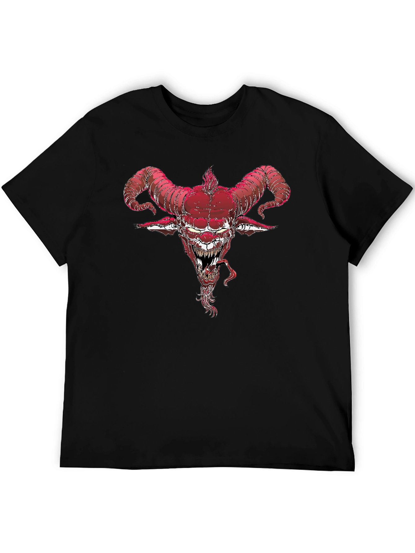 Devil Horns Graphic Tee - Black Cotton Blend