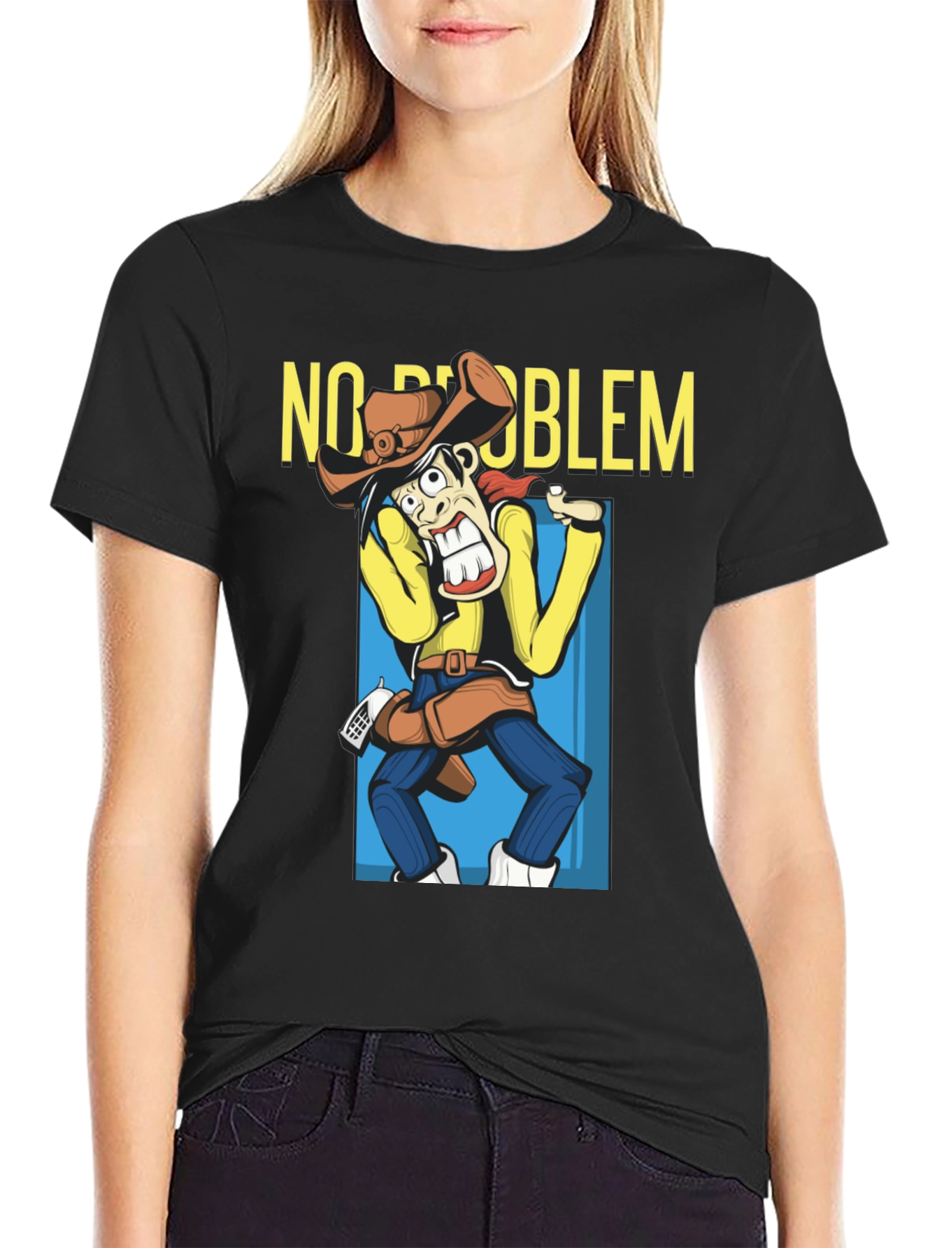 No Problem Funny Cartoon Cowboy T-Shirt