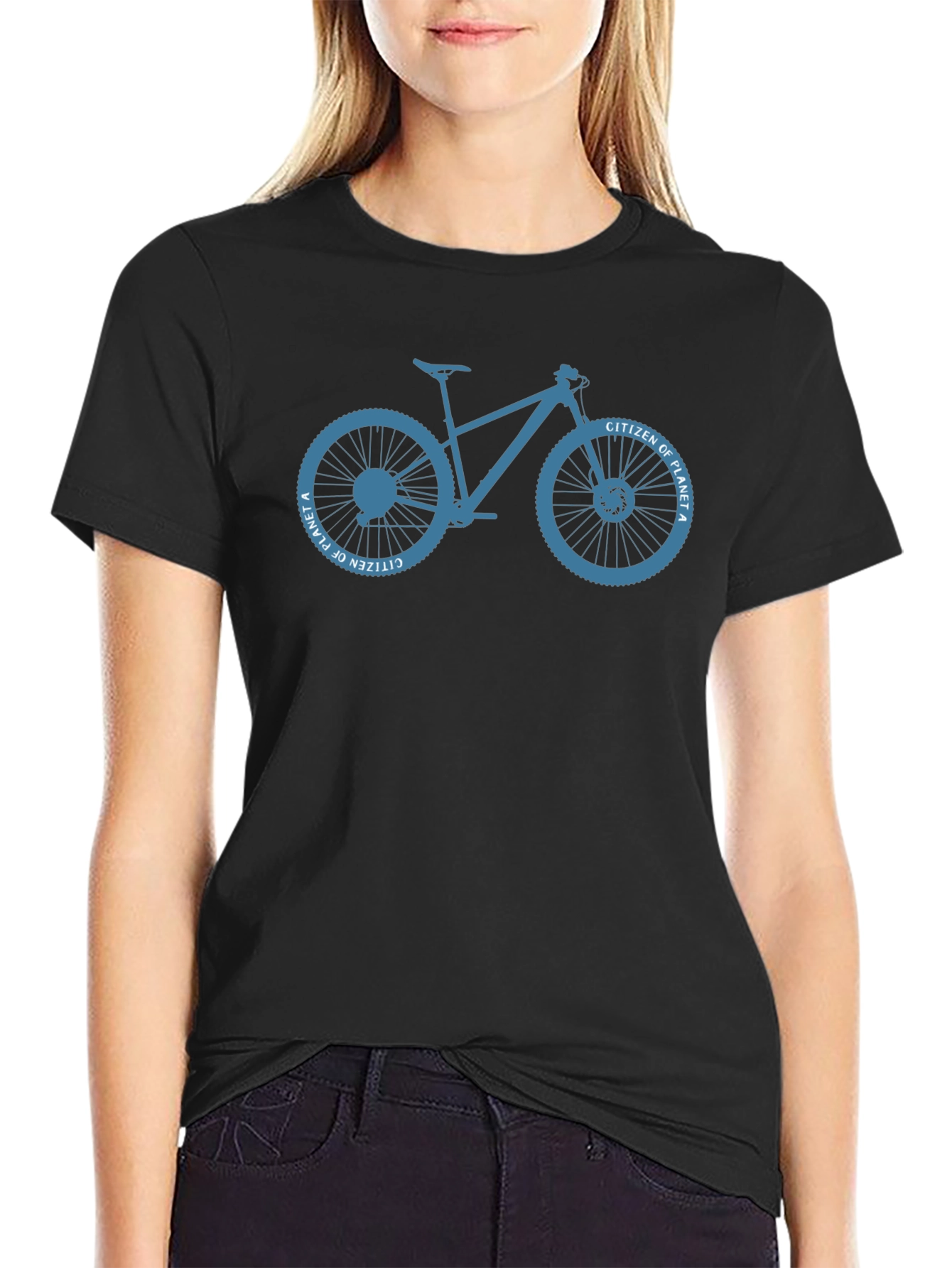 Citizen of Planet A Bike Graphic Tee - Black