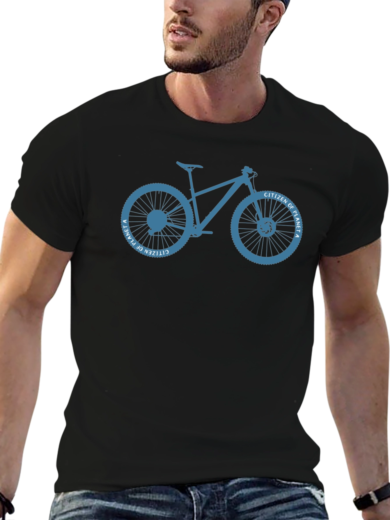 Citizen of Planet A Bike Graphic Tee - Black