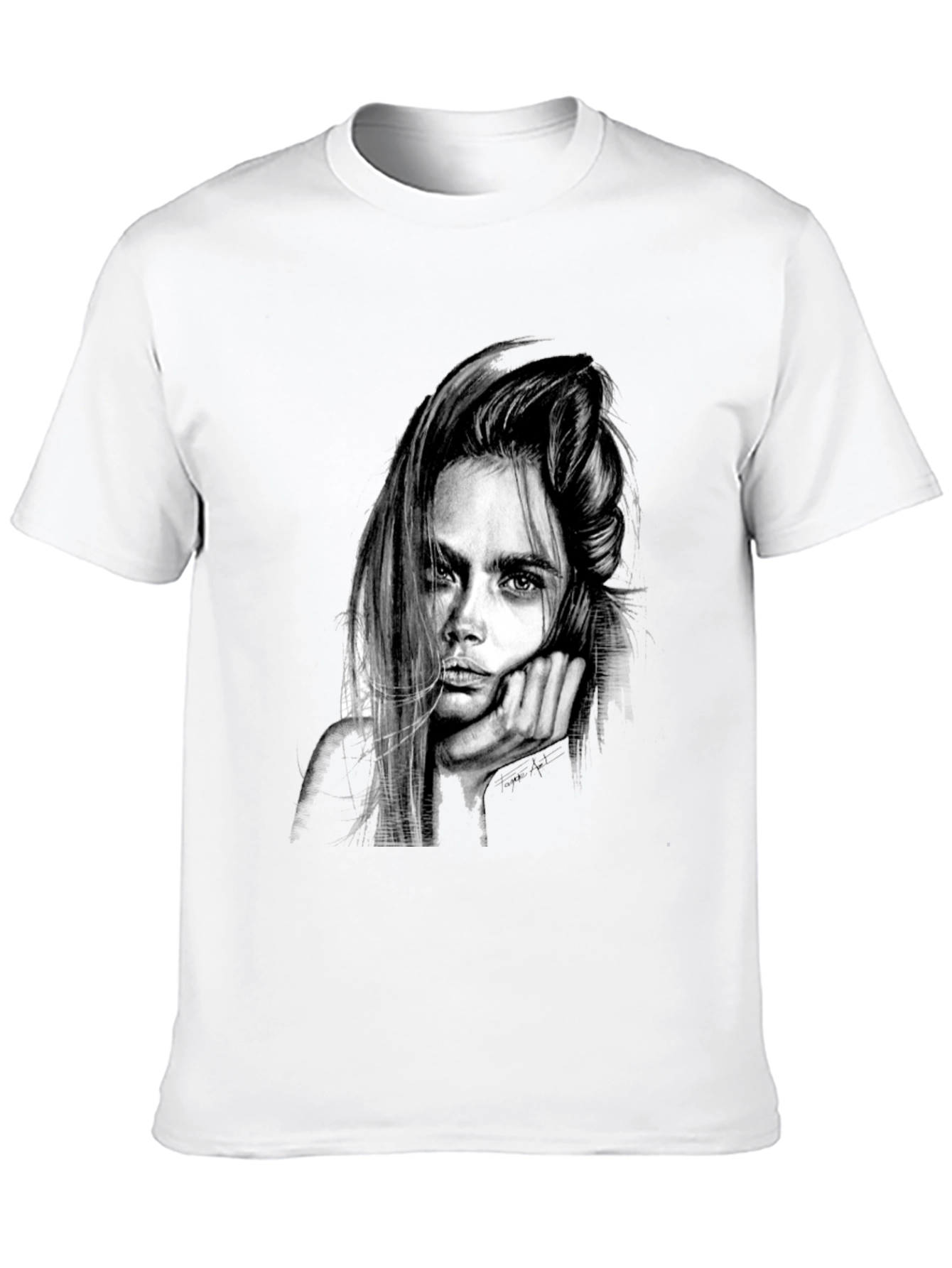Cara Delevingne Graphic Print Black T-Shirt