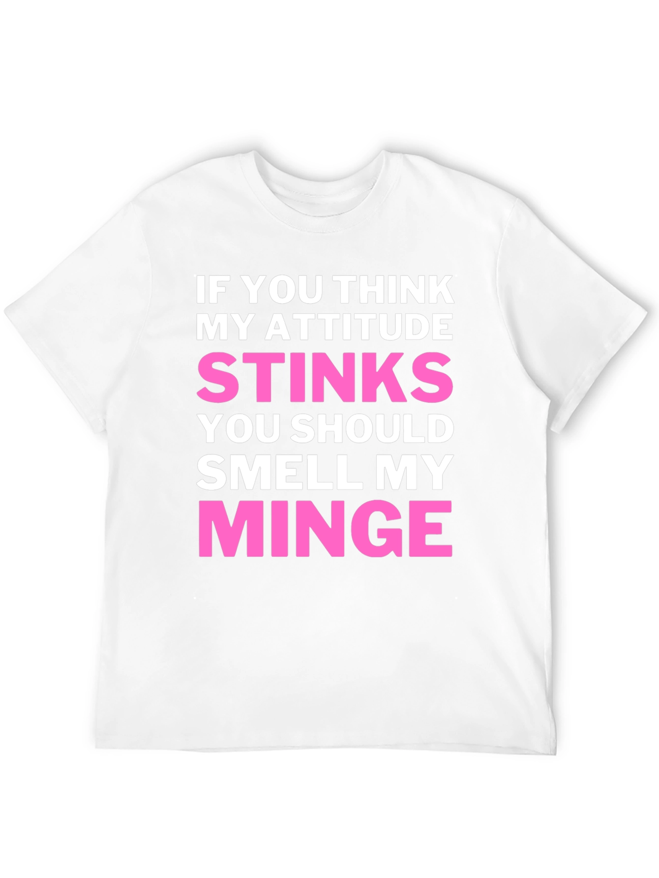 Attitude Stinks Minge Funny T-Shirt