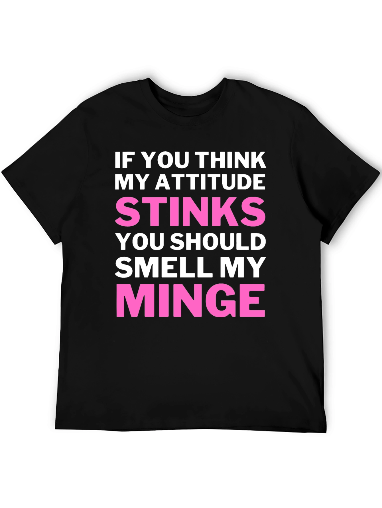 Attitude Stinks Minge Funny T-Shirt