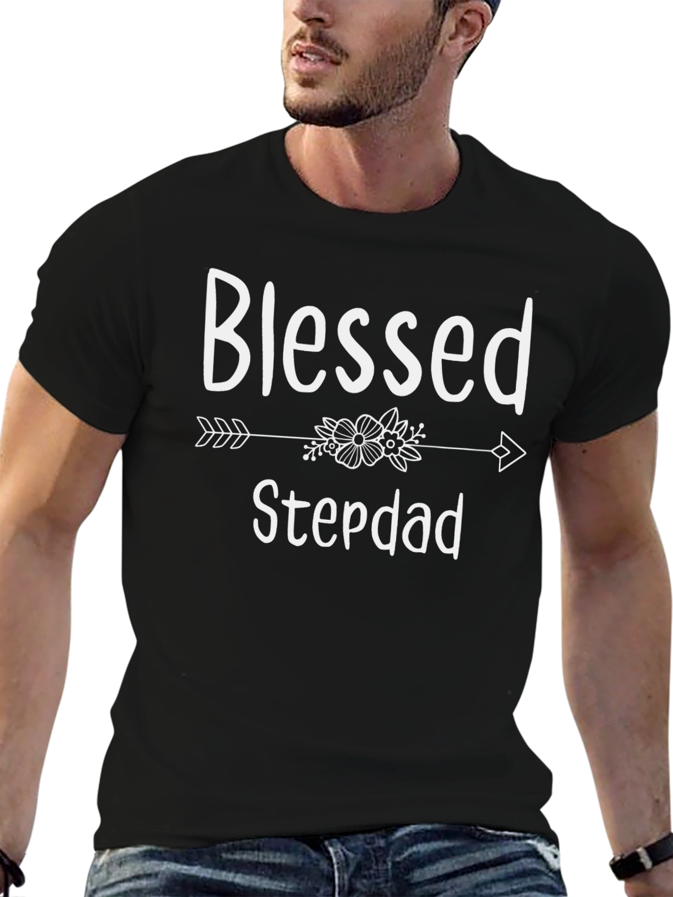 Blessed Stepdad Graphic Tee - Perfect Fathers Day Gift