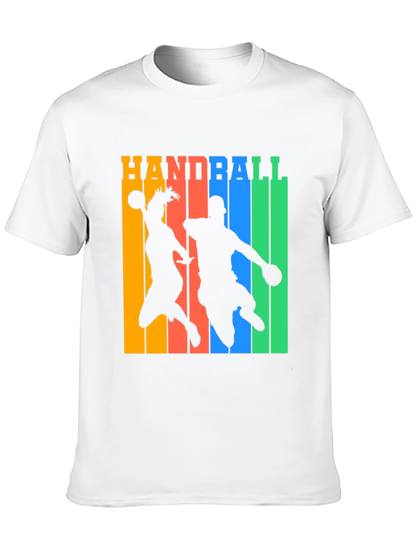 Handball Player Silhouette Graphic T-Shirt