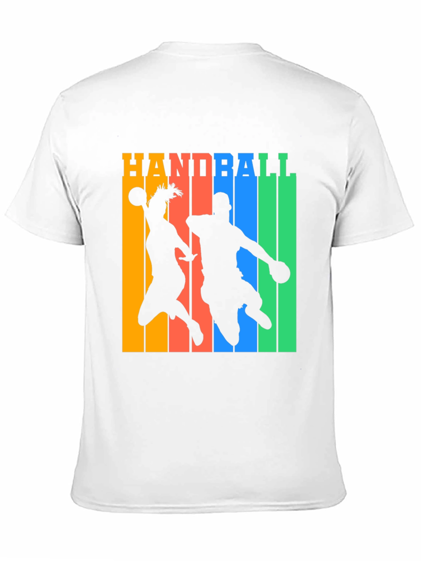 Handball Player Silhouette Graphic T-Shirt