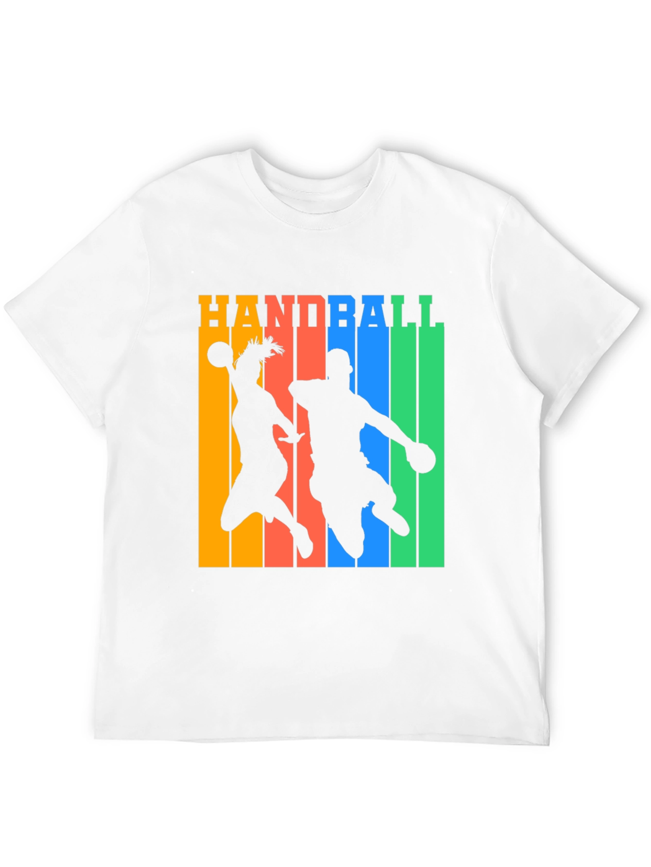 Handball Player Silhouette Graphic T-Shirt