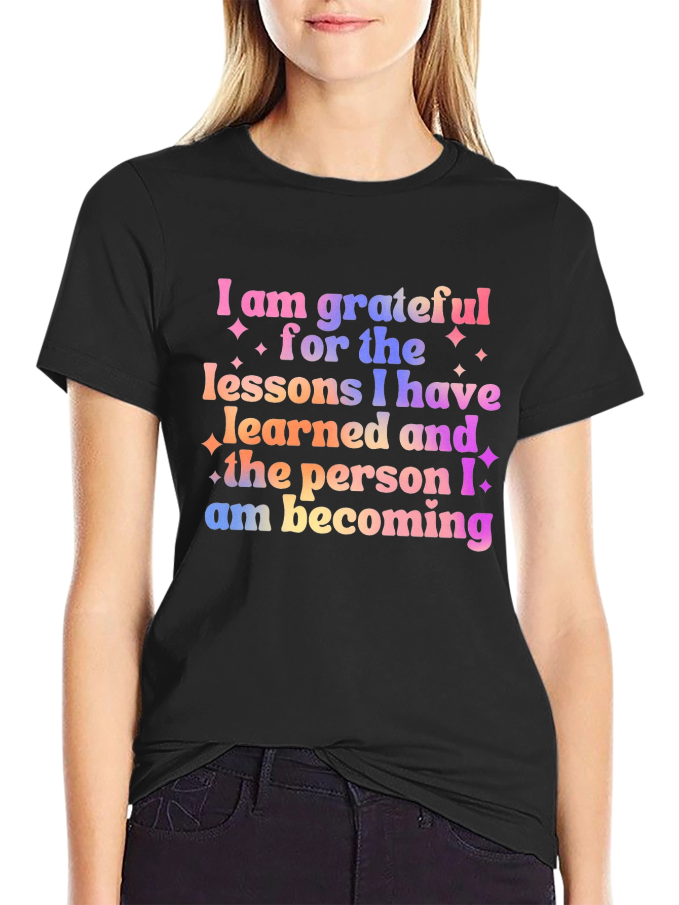 Grateful Lessons Graphic Tee - Motivational Shirt