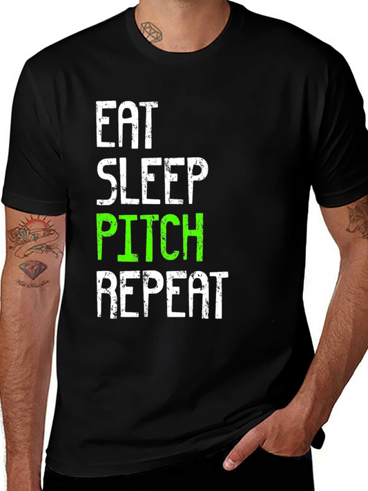 Eat Sleep Pitch Repeat T-Shirt - Baseball