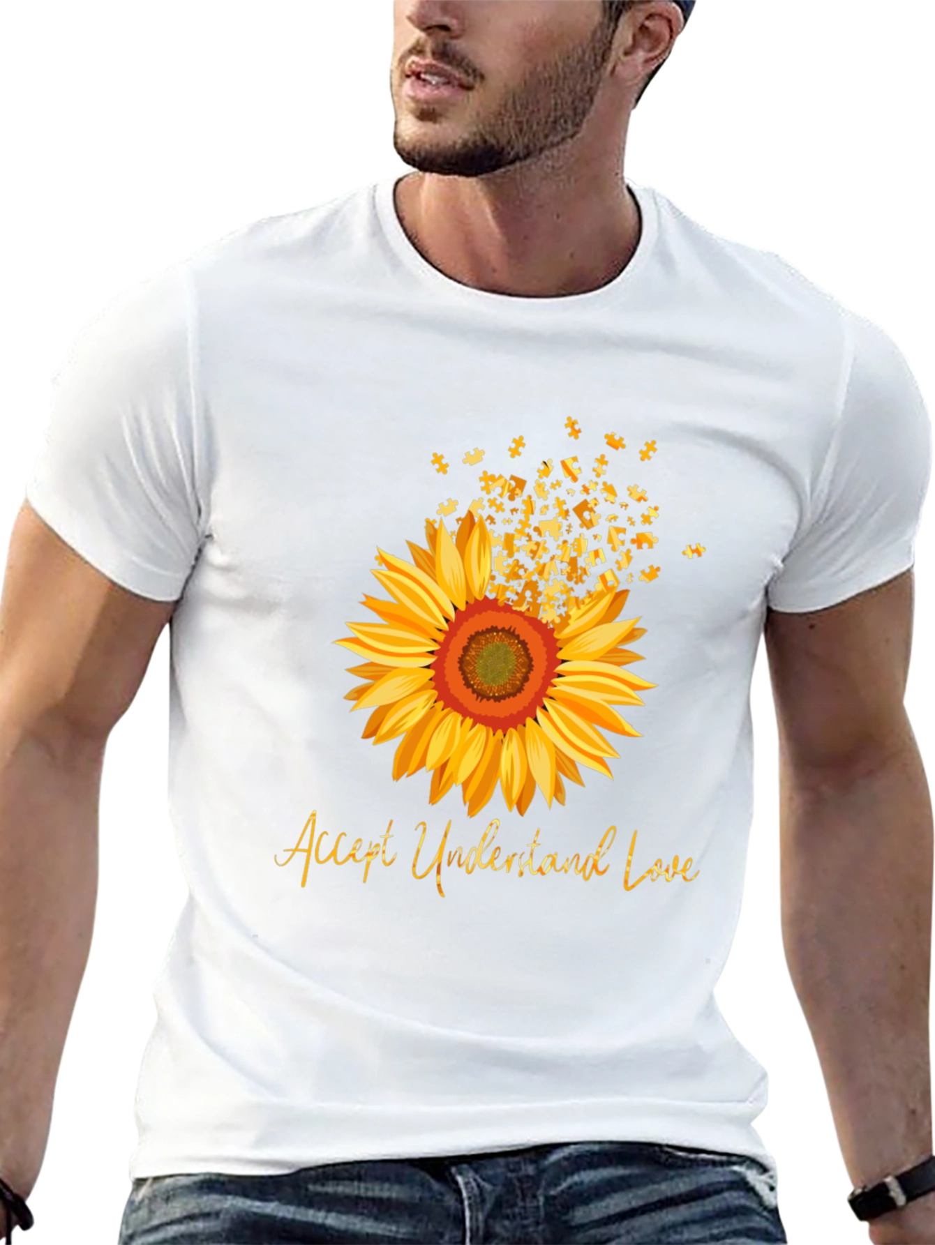 Accept Understand Love Sunflower T-Shirt