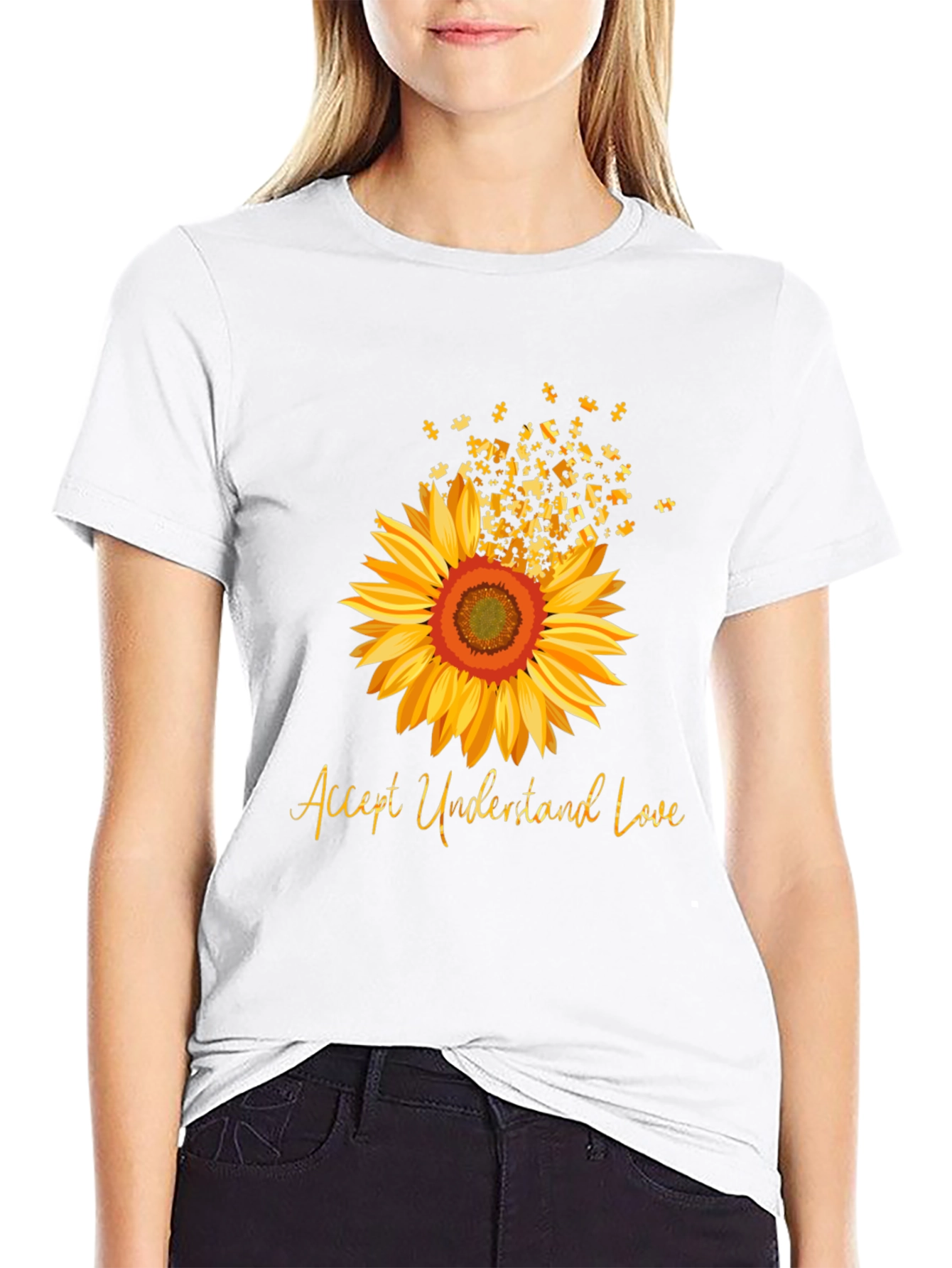 Accept Understand Love Sunflower T-Shirt