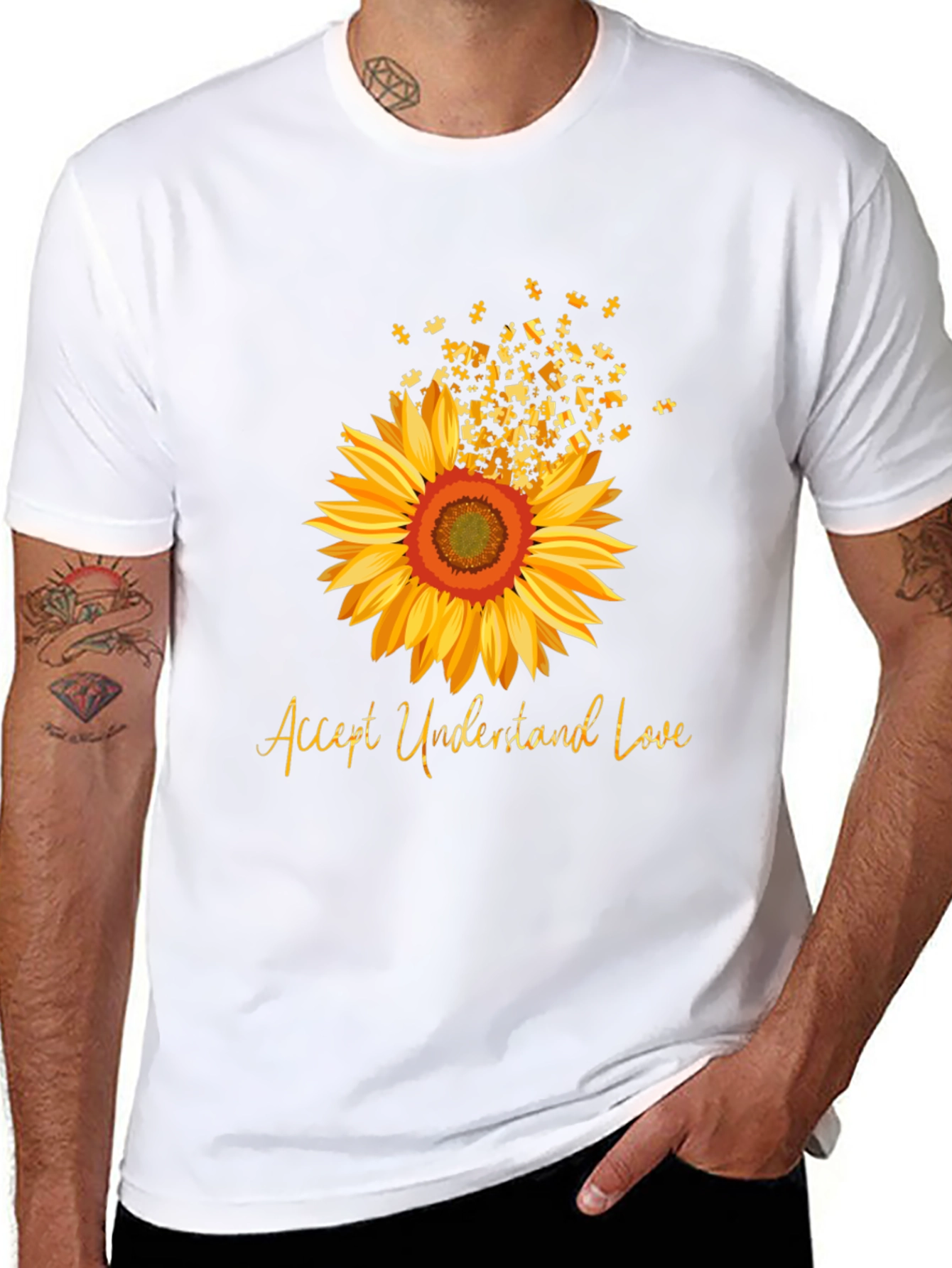 Accept Understand Love Sunflower T-Shirt