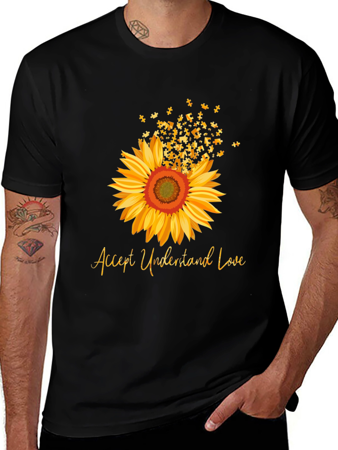 Accept Understand Love Sunflower T-Shirt