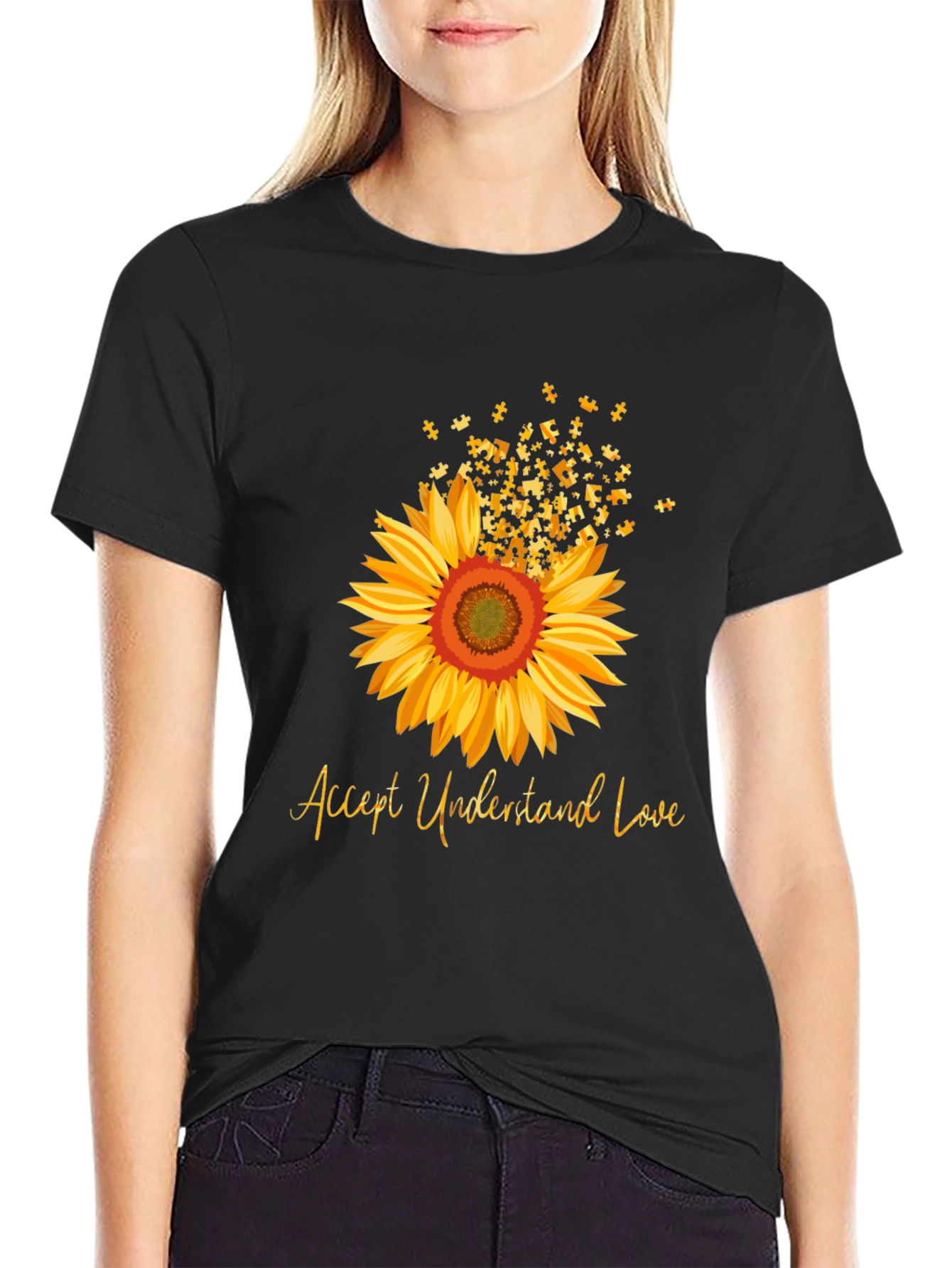 Accept Understand Love Sunflower T-Shirt