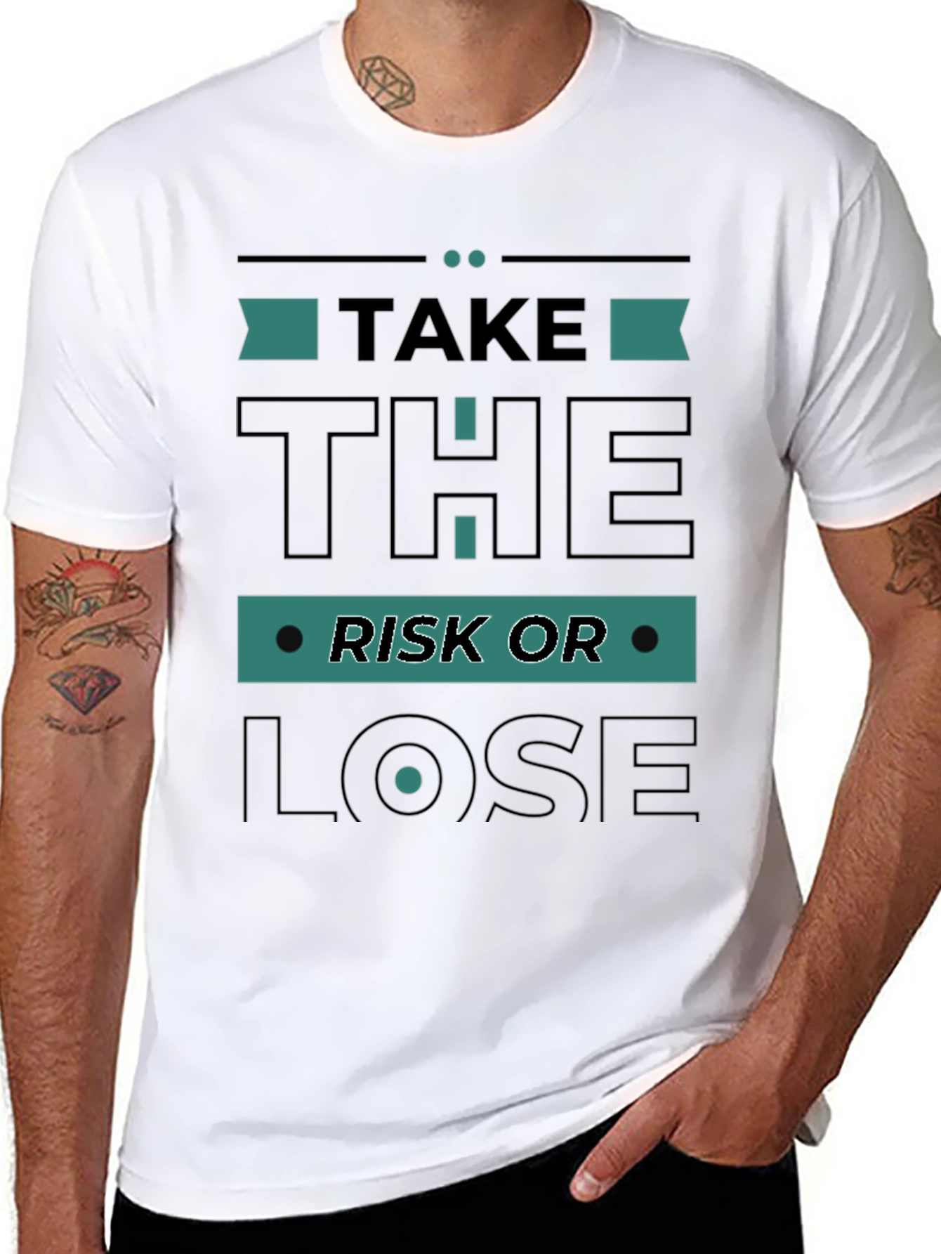 Take the Risk T-Shirt - Motivation Casual Comfortable
