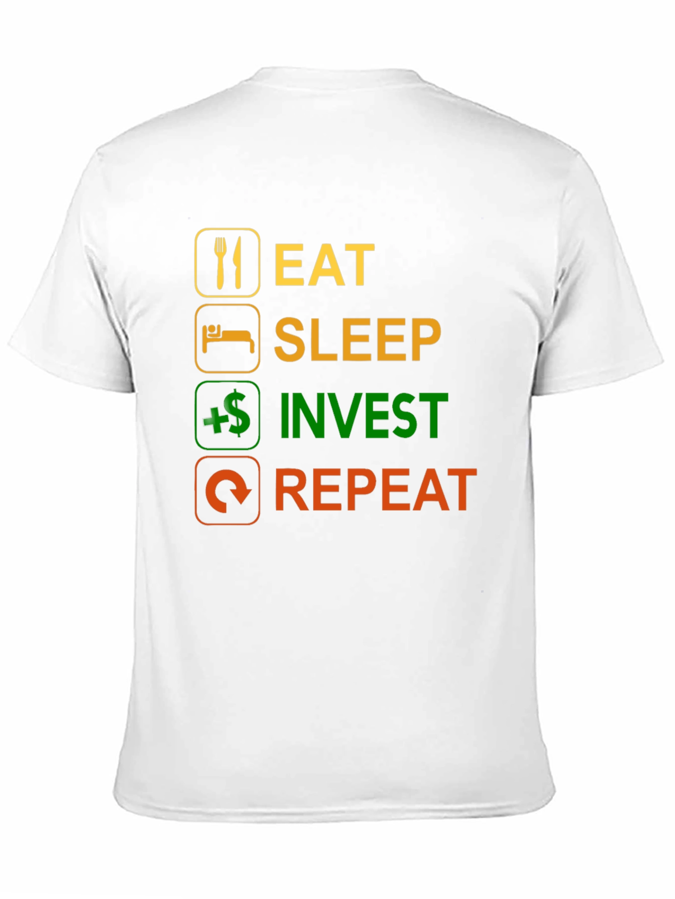 Eat Sleep Invest Repeat Black T-Shirt