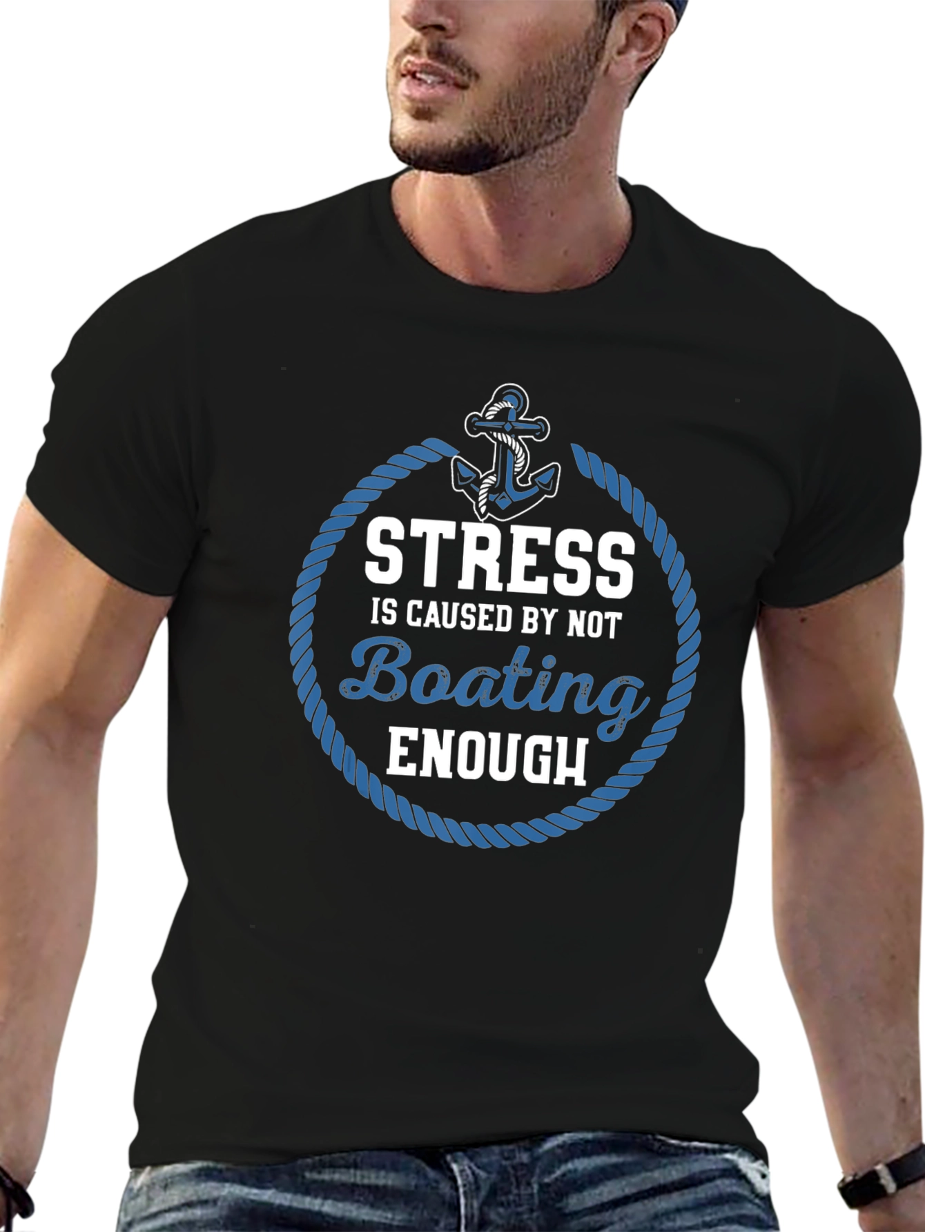 Boating Stress Relief T-Shirt - Anchor Design