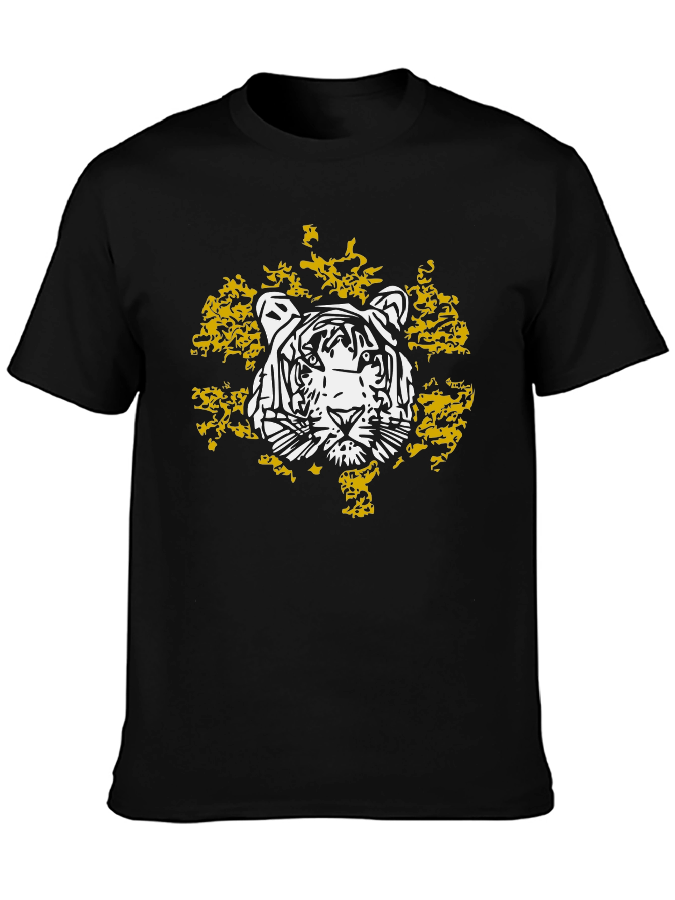 Tiger Graphic Tee - Stylish Black Cotton T-Shirt