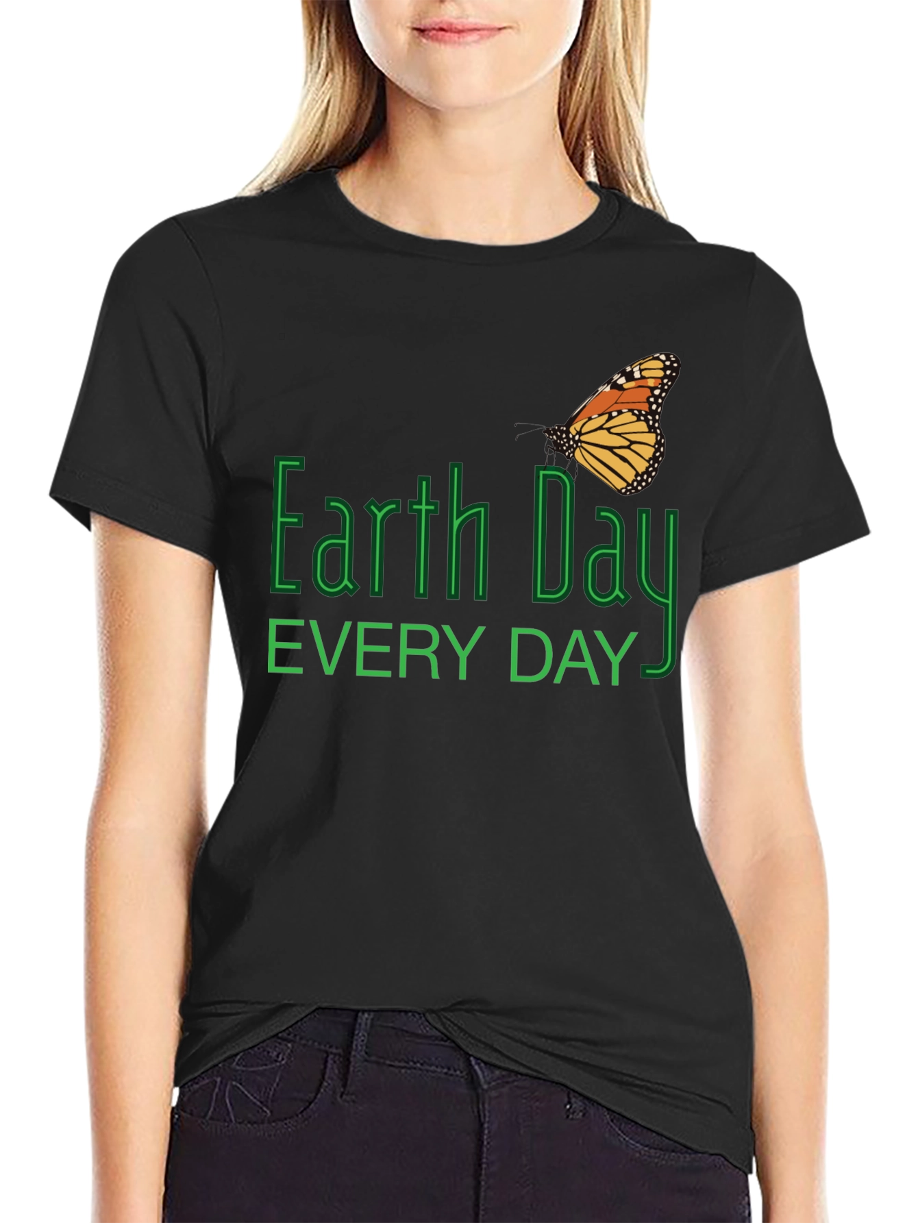 Earth Day Everyday Black T-Shirt