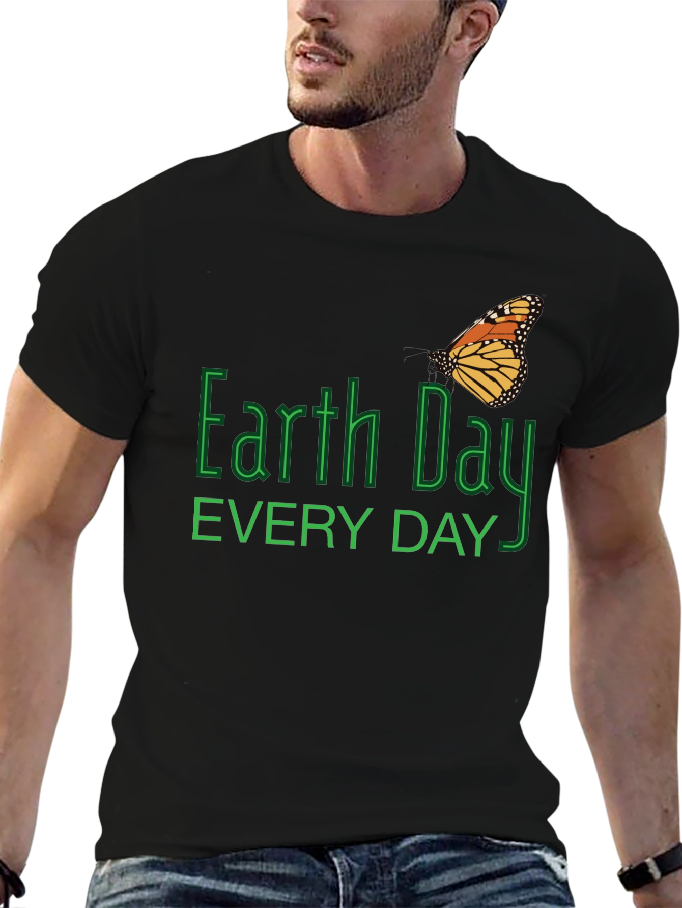 Earth Day Everyday Black T-Shirt
