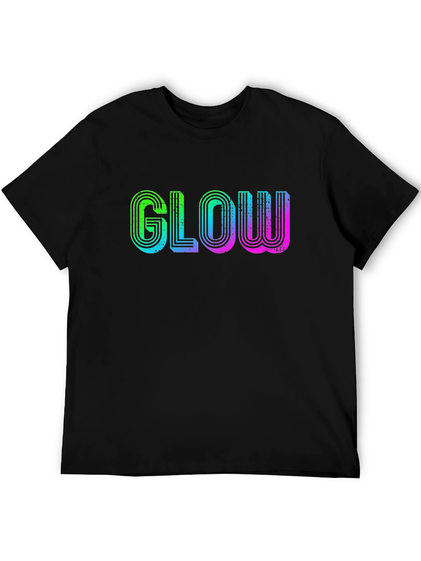 Glow Retro T-Shirt - Black Cotton Tee