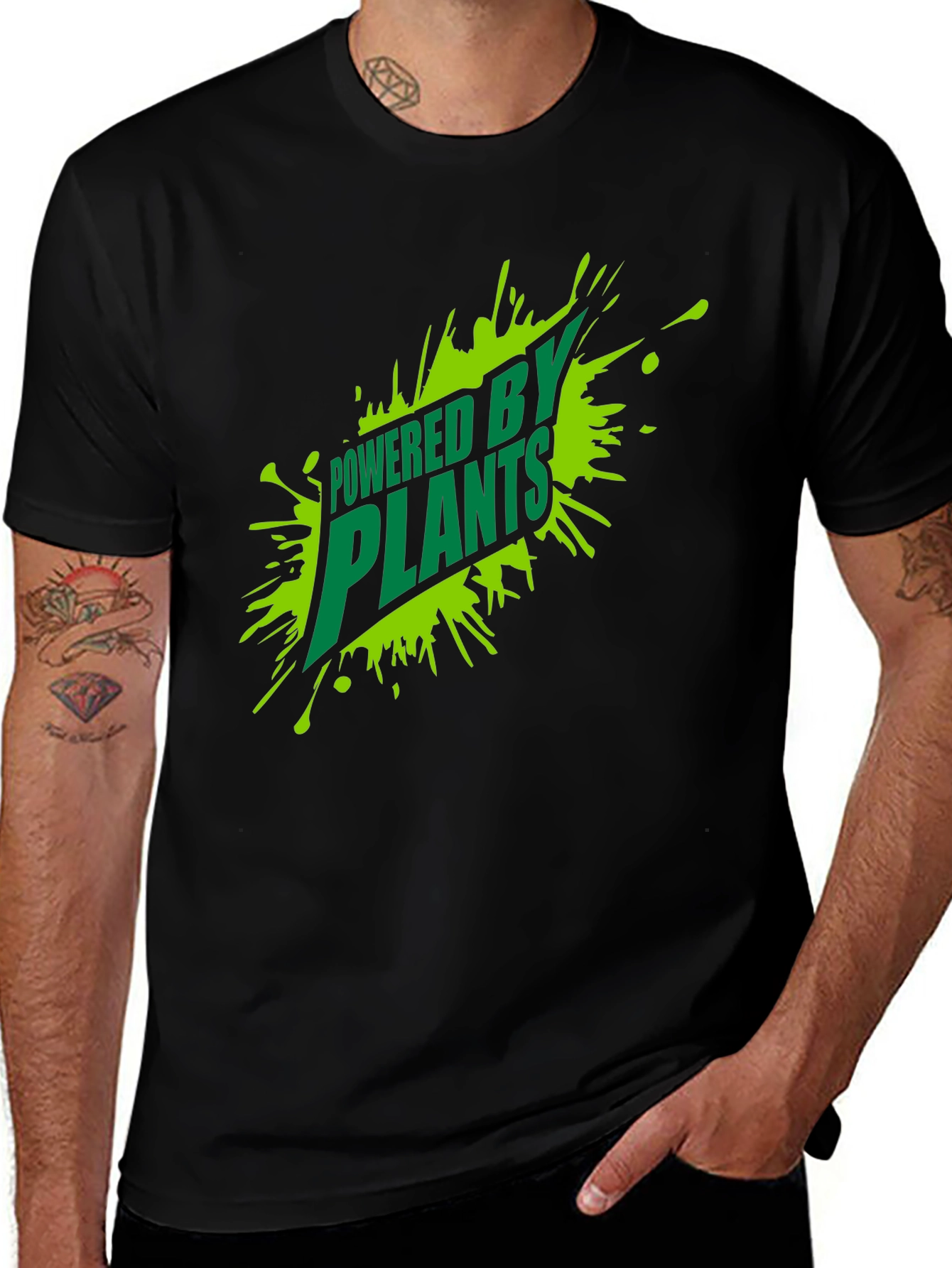 Powered By Plants T-Shirt - Vegan Lifestyle Tee