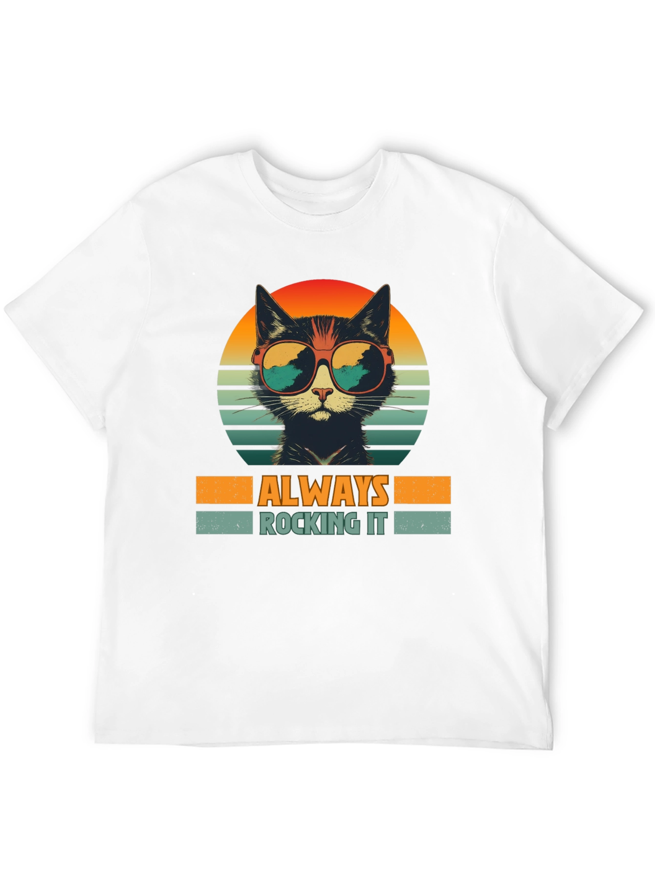 Retro Cat T-Shirt - Always Rocking It!