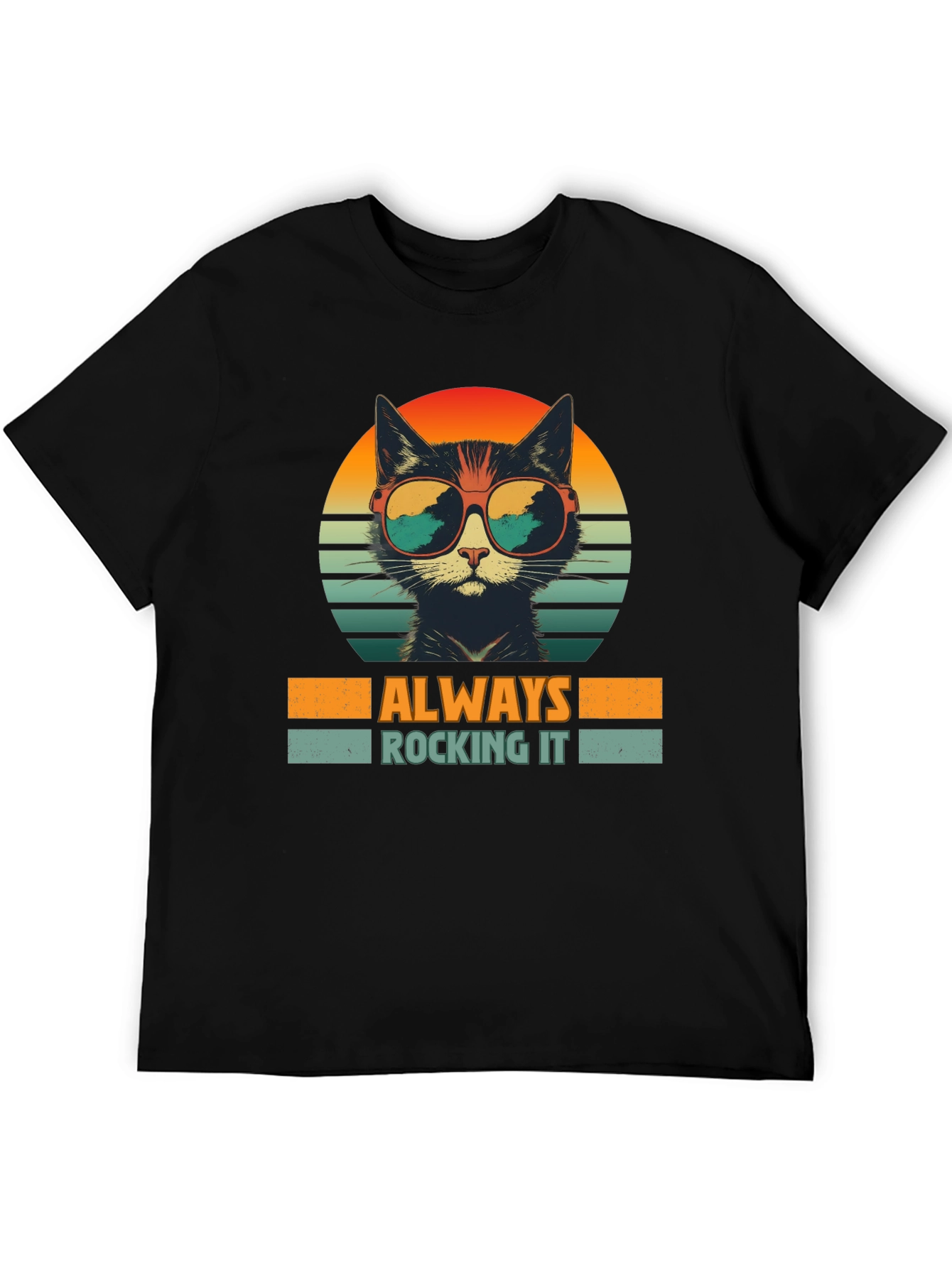 Retro Cat T-Shirt - Always Rocking It!