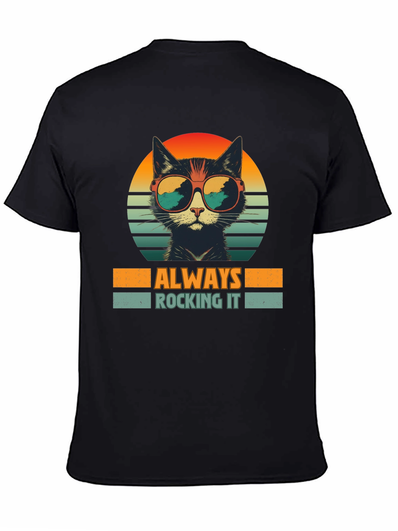 Retro Cat T-Shirt - Always Rocking It!